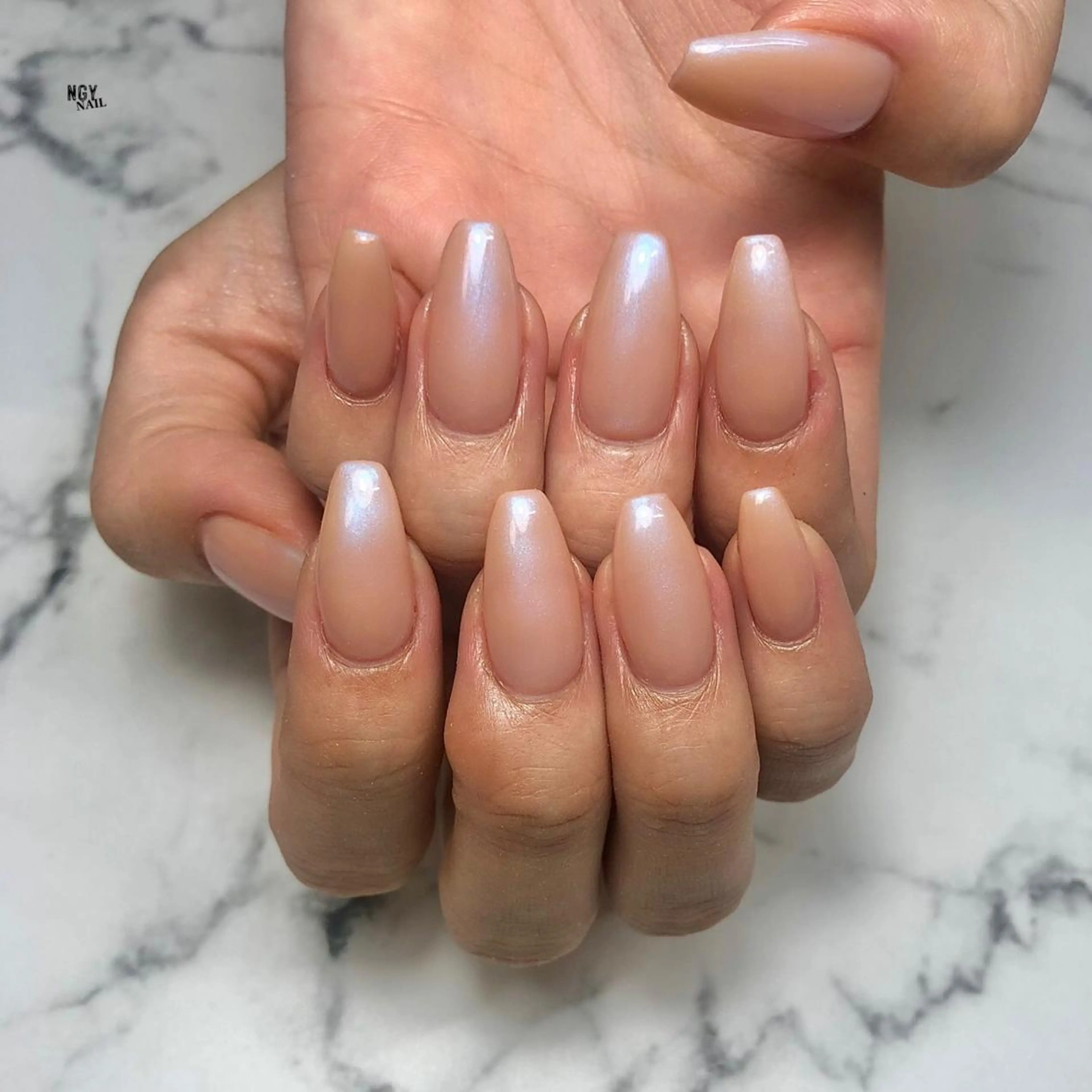 ネイル ジェルネイル 韓国ネイル ワンカラーネイル パラジェル スクエアネイル ハンドネイル NAIL NOWのネイルデザイン