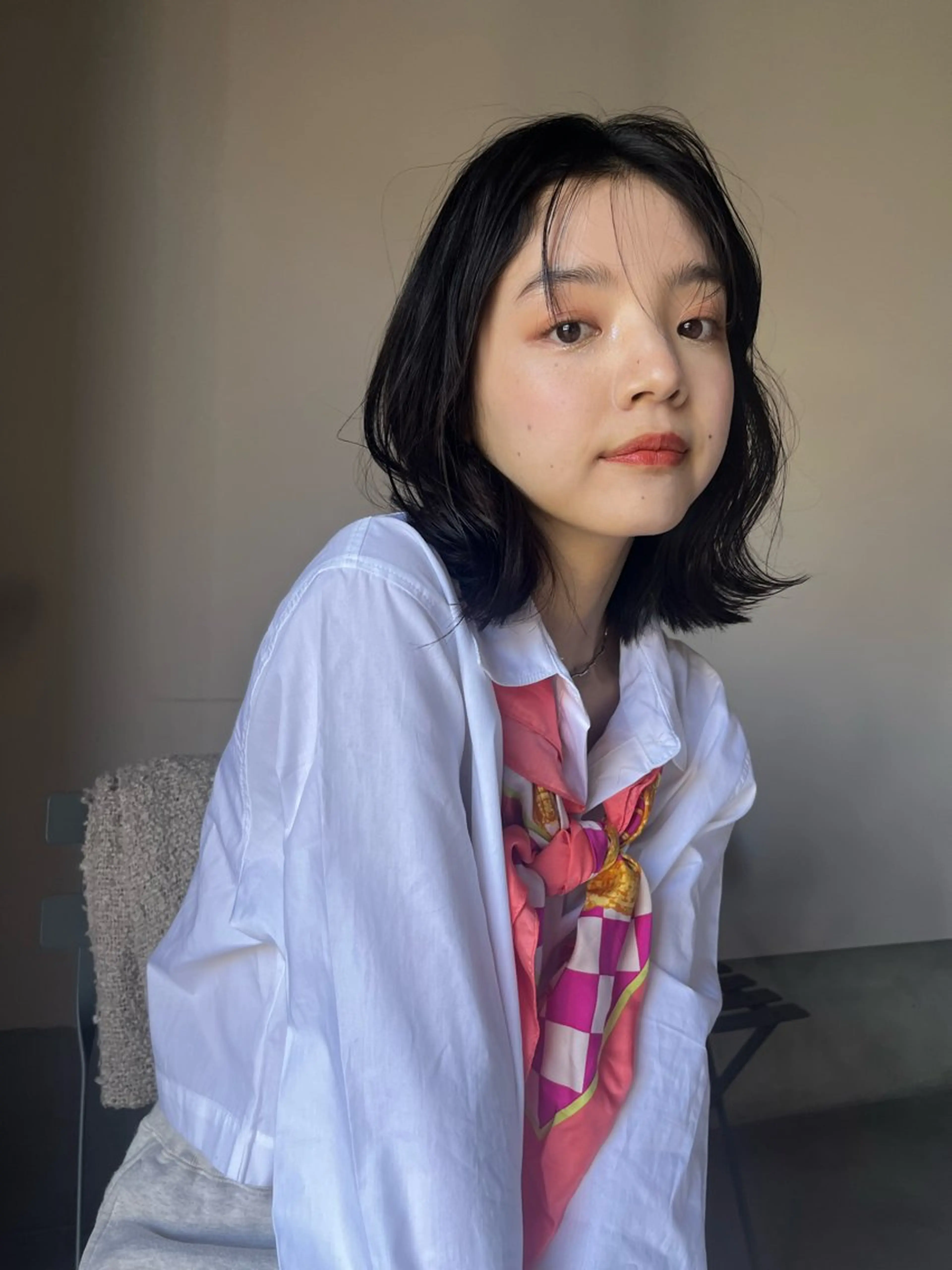 ミディアム カラー MINX The pass所属・透明感ケアカラー/ レイヤー/ryokaのヘアスタイル