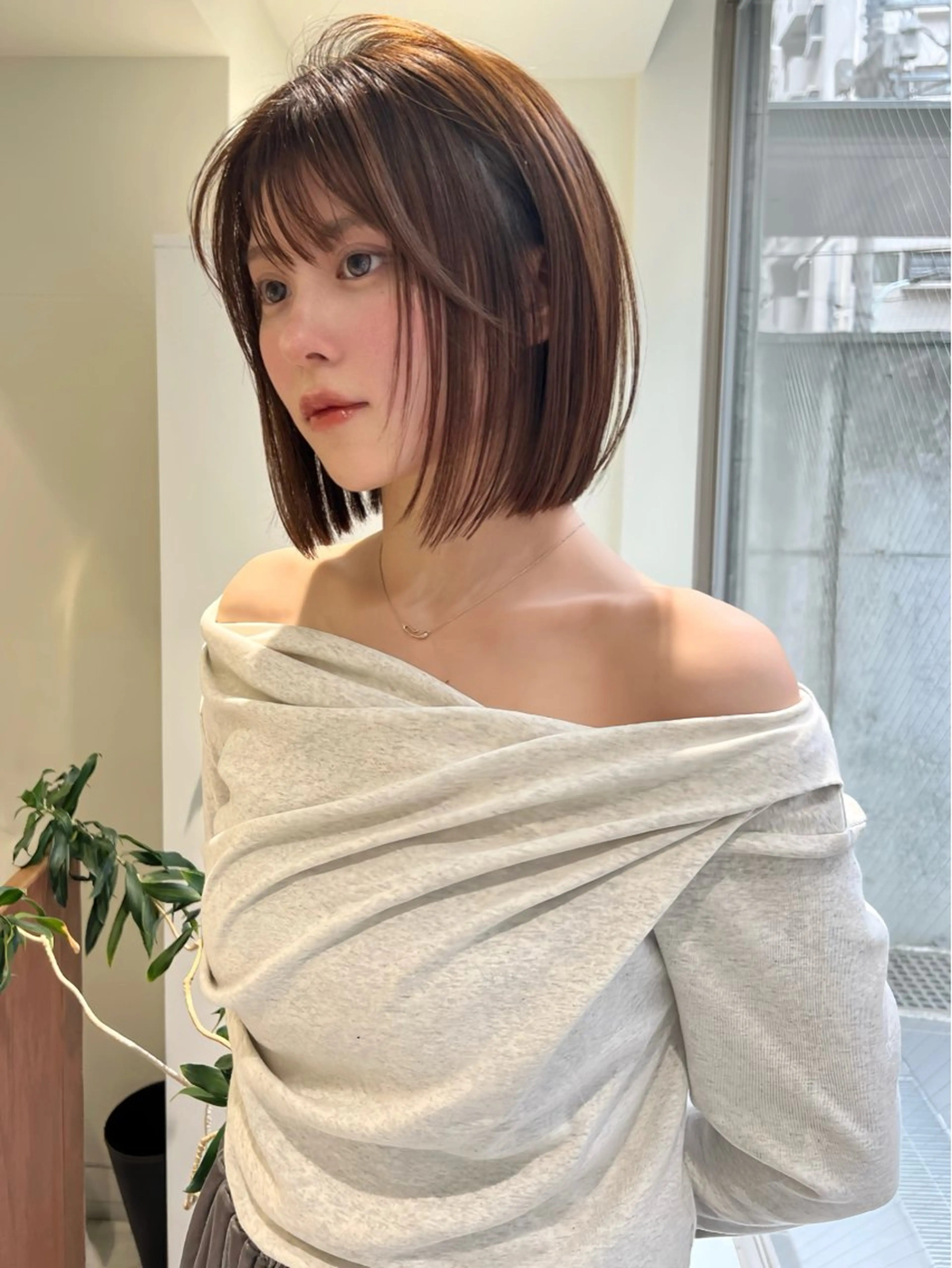ショート ボブ 小顔カット 小顔ボブ jilblanカホのヘアスタイル