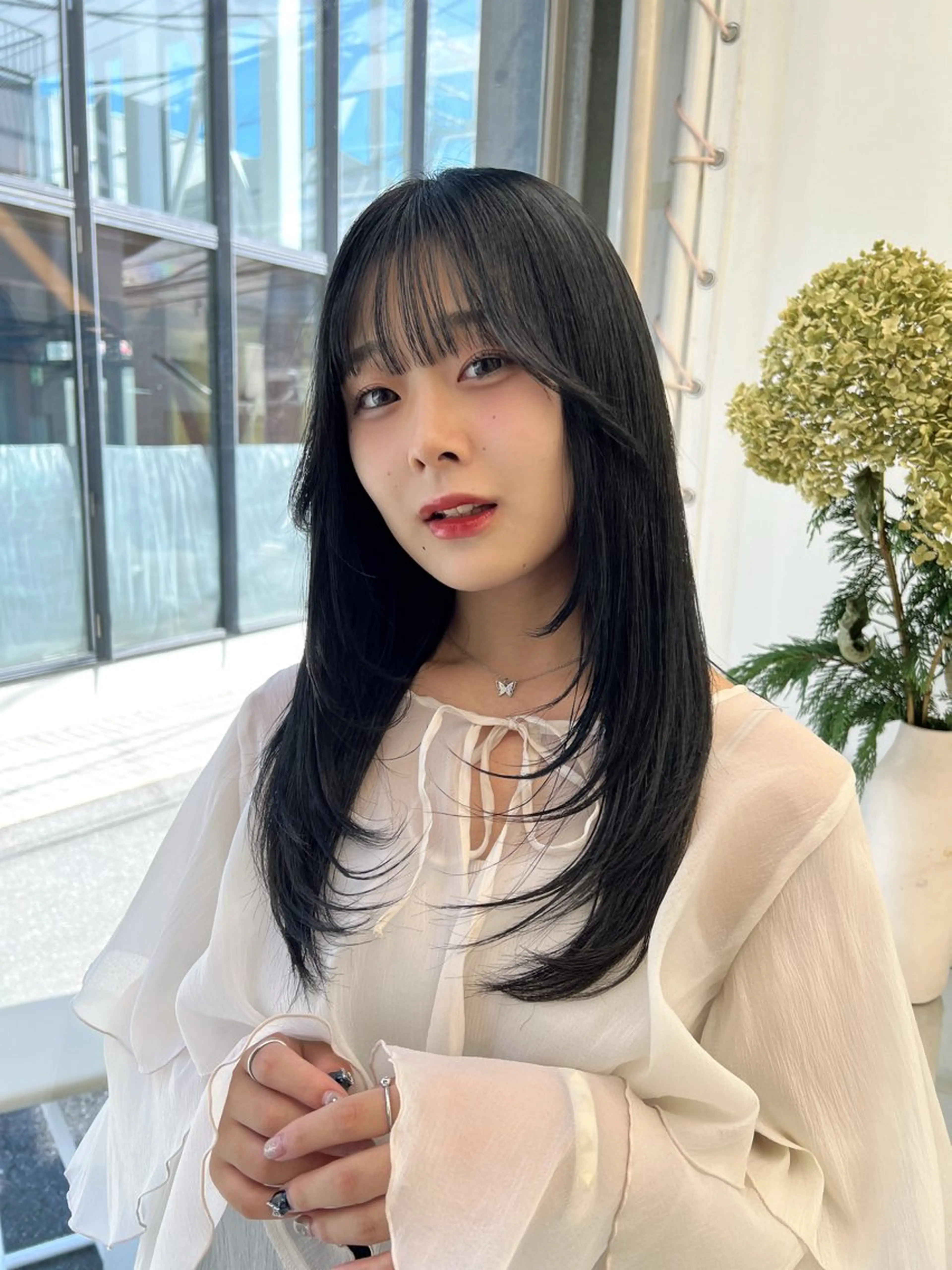 ミディアム カラー 黒髪 ブリーチ 透明感カラー ブリーチなしカラー 卒業式のヘアスタイル カット ヘアカラー トリートメント 原宿/美髪カラー 🫧TAISEIのヘアスタイル