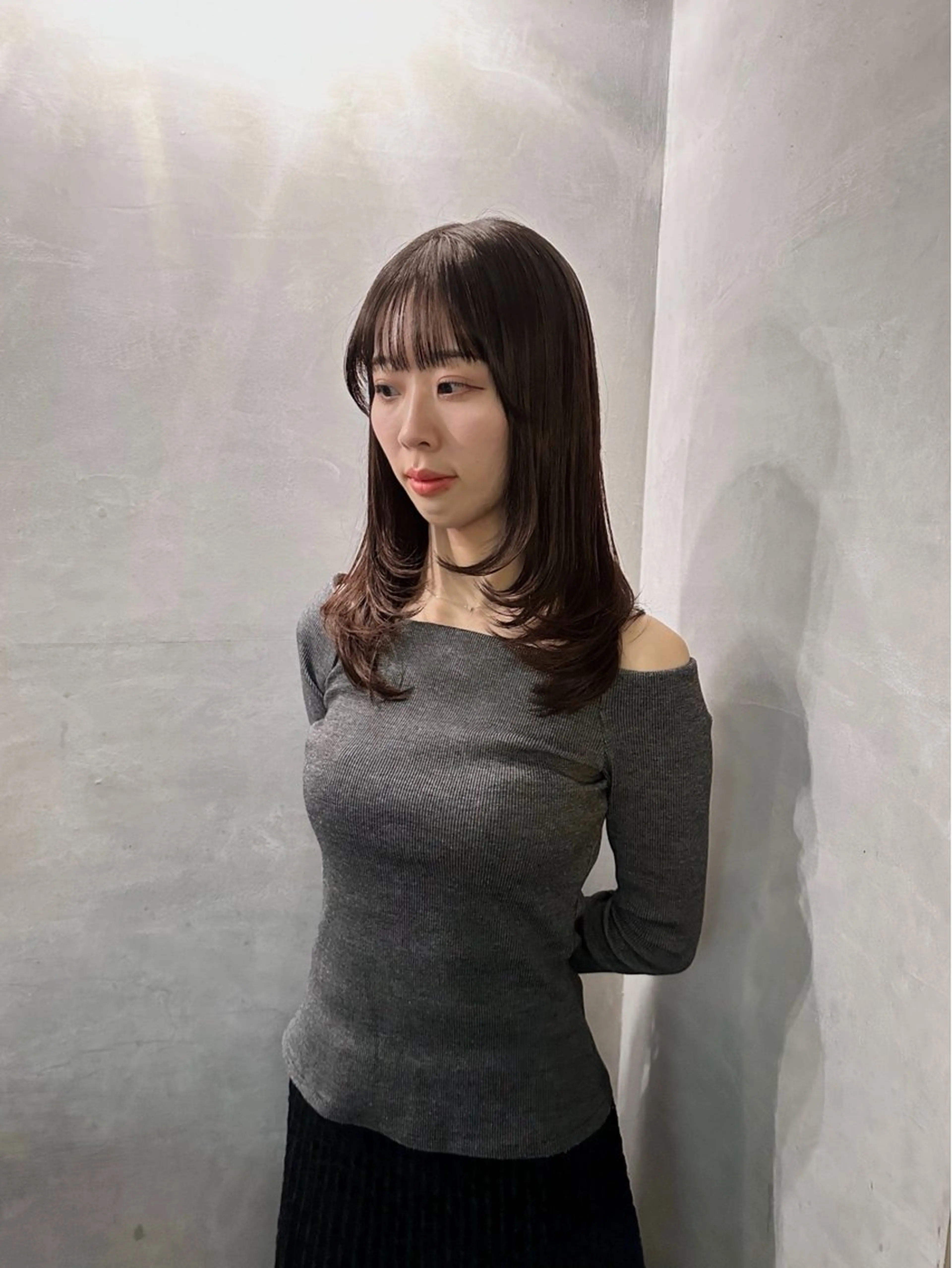 ロング clear of hair LiT店所属・及川 遥/レイヤー/ カットモデルのヘアスタイル