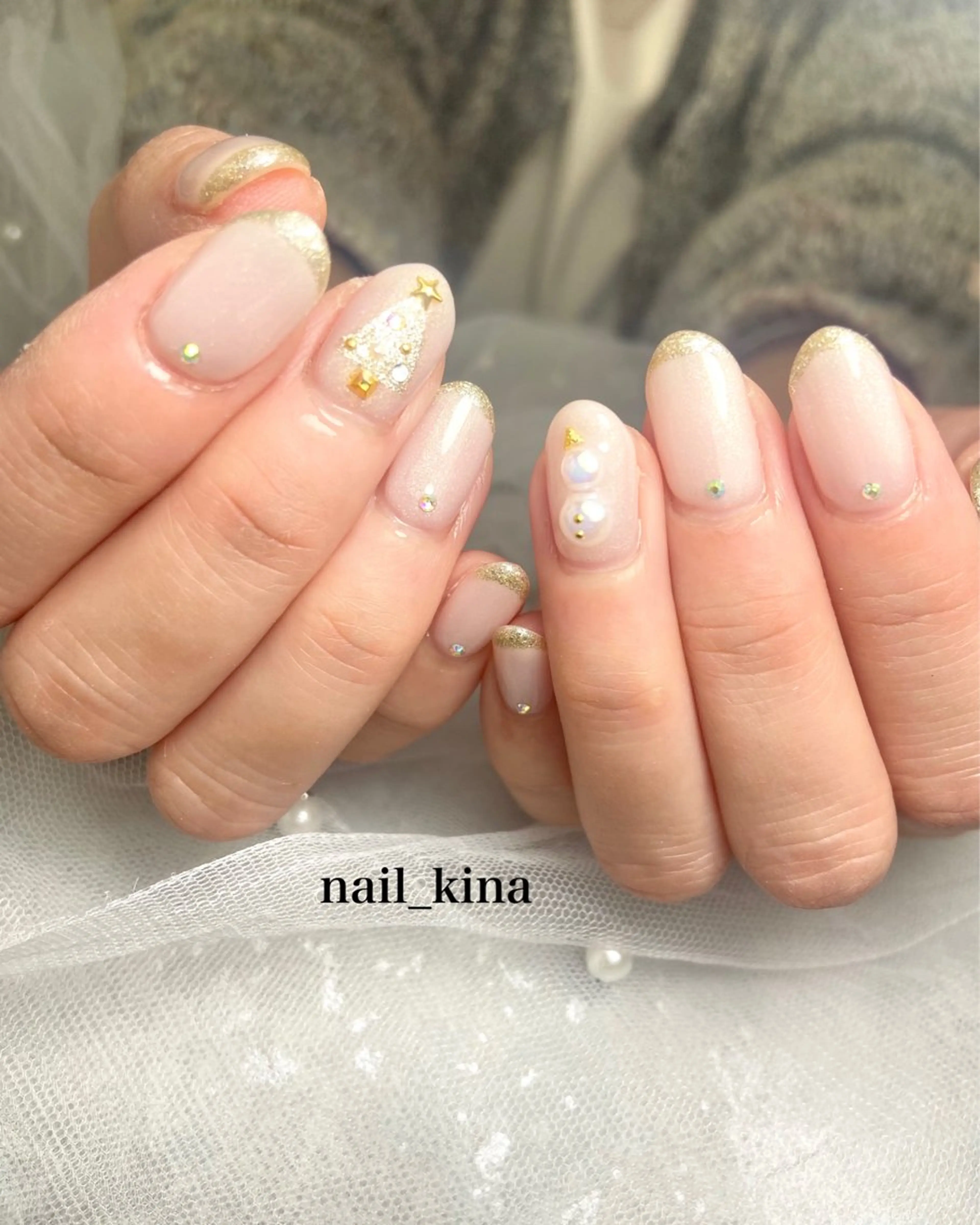 ネイル 冬ネイル クリスマス ハンドネイル nail_ kinaのネイルデザイン