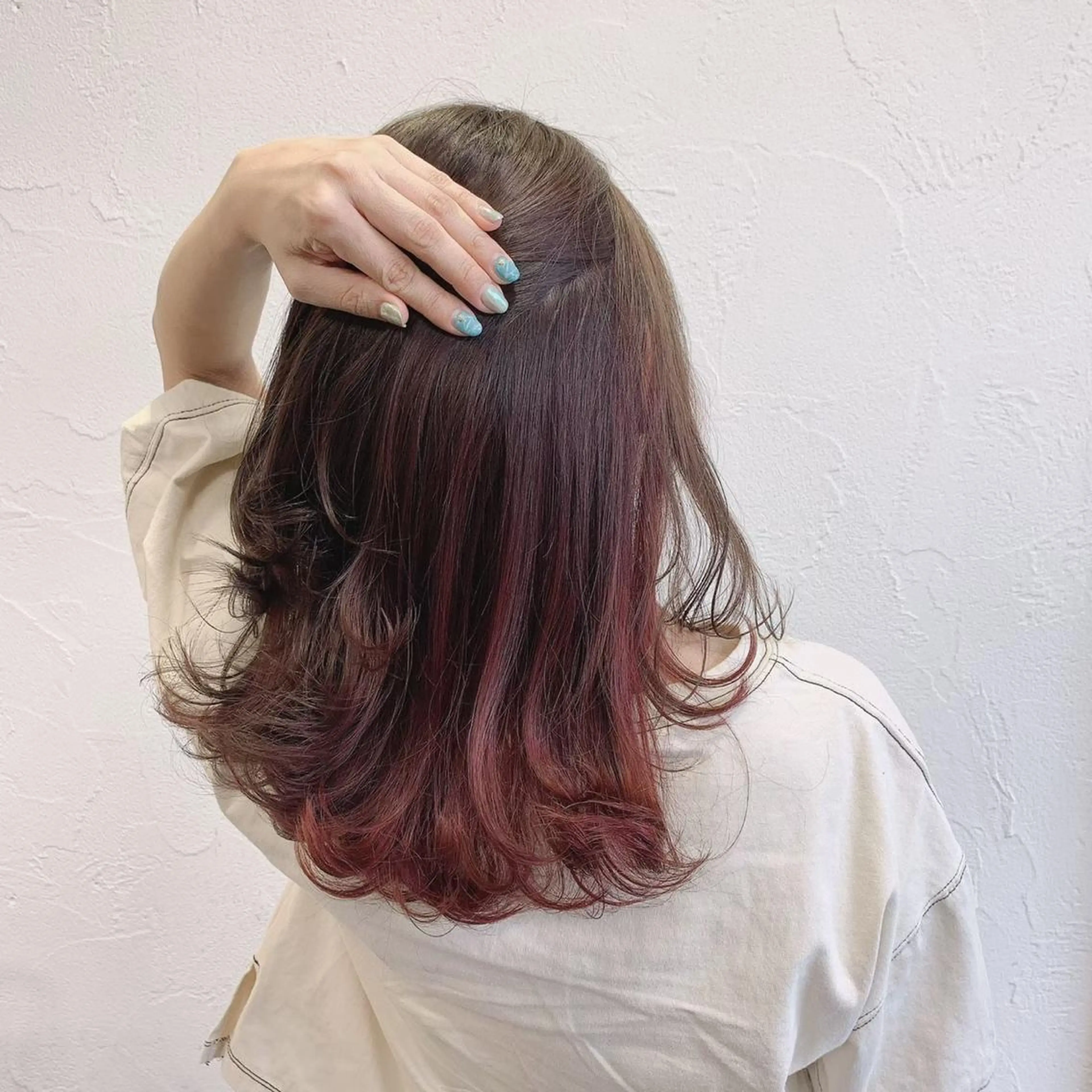 カラー インナーカラー 女性カットモデル 募集　石田沙優美のヘアスタイル