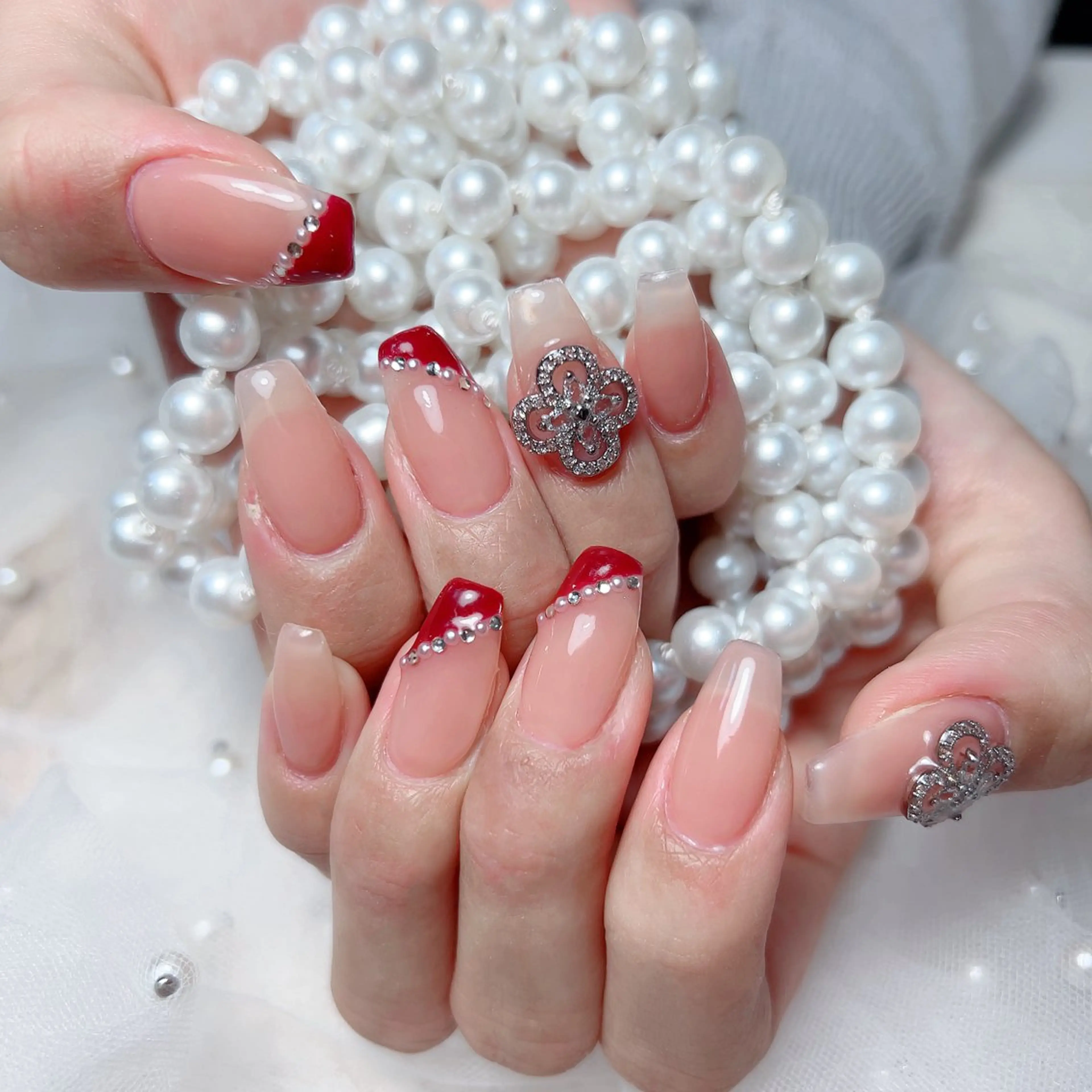 ネイル ハンドネイル M🌷nail 長さだし専門店のネイルデザイン