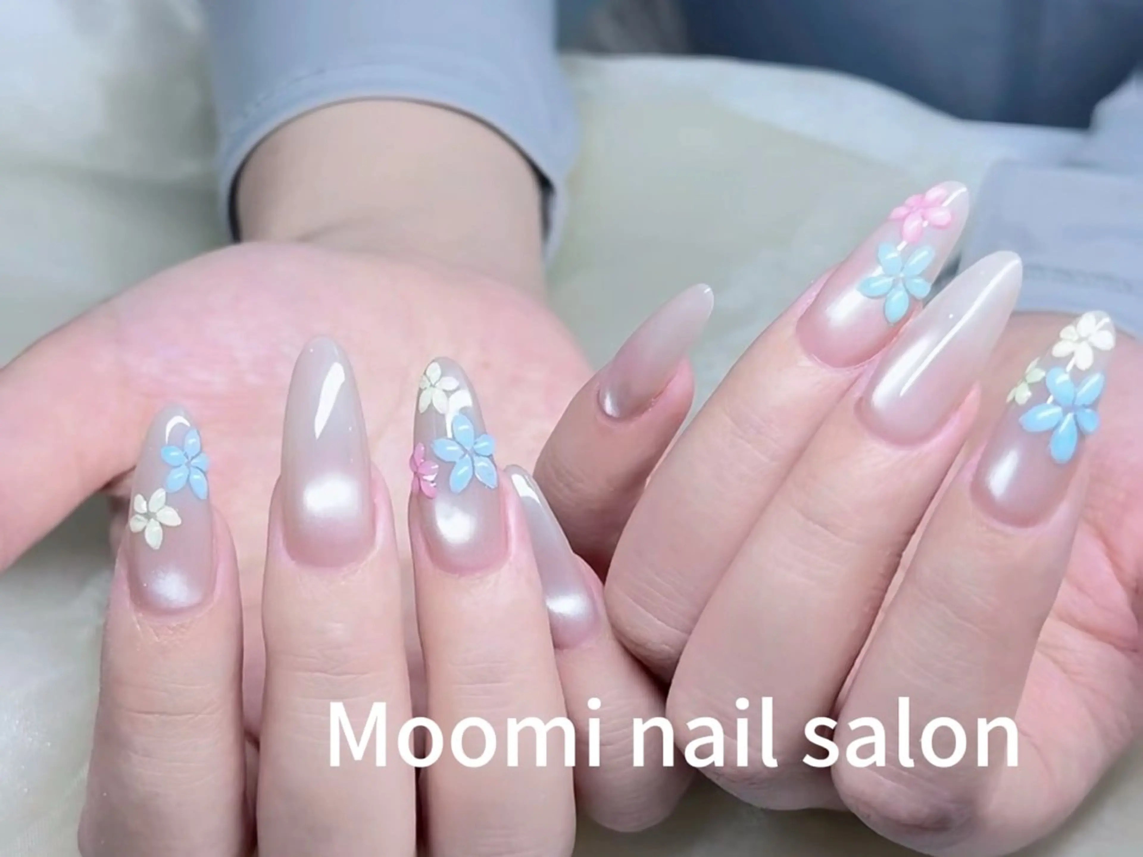 ロング ハンドネイル Moomi あずりのネイルデザイン