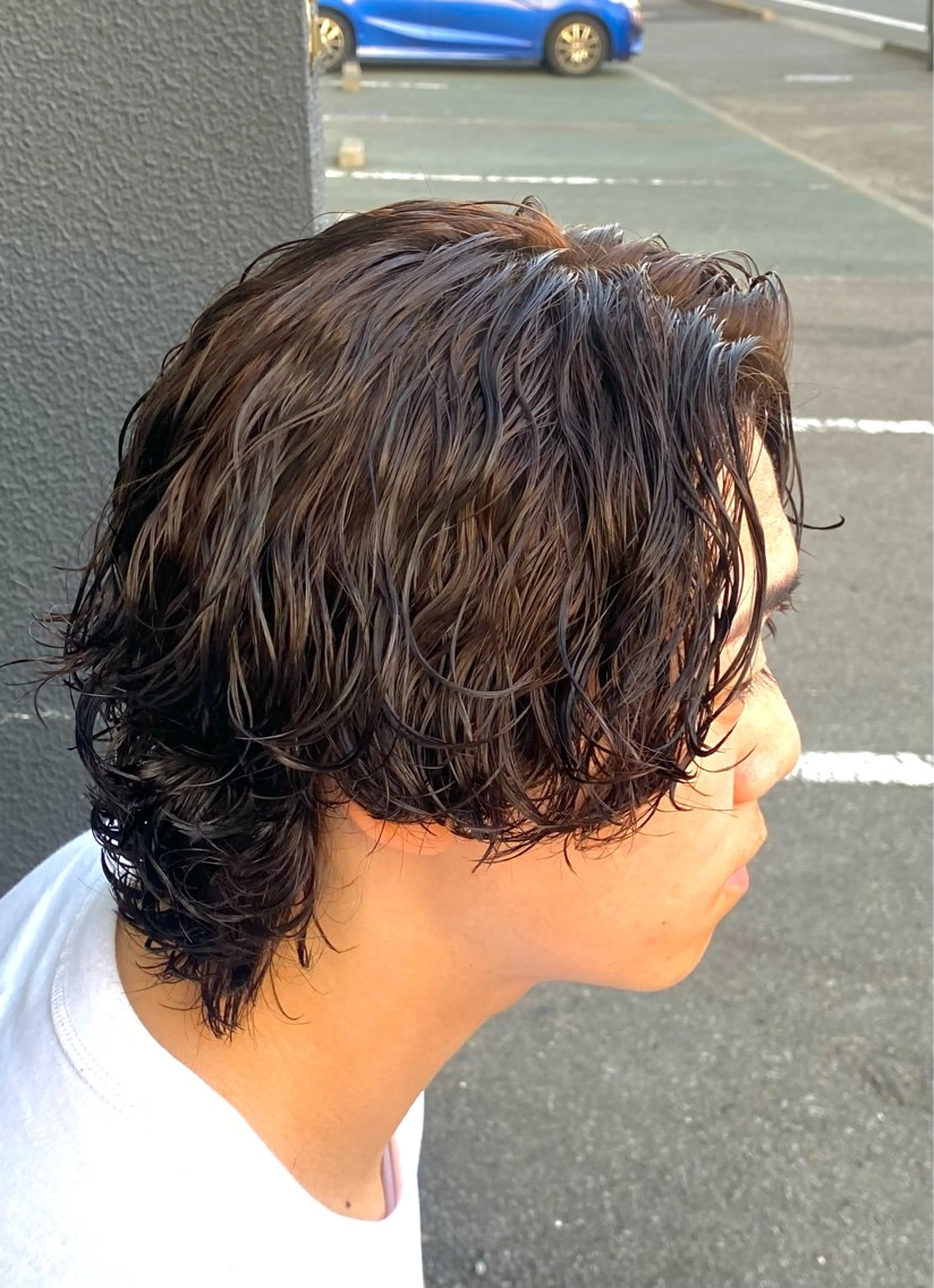 ミディアム 外国人風カラー カット パーマ 谷口 悠生のヘアスタイル