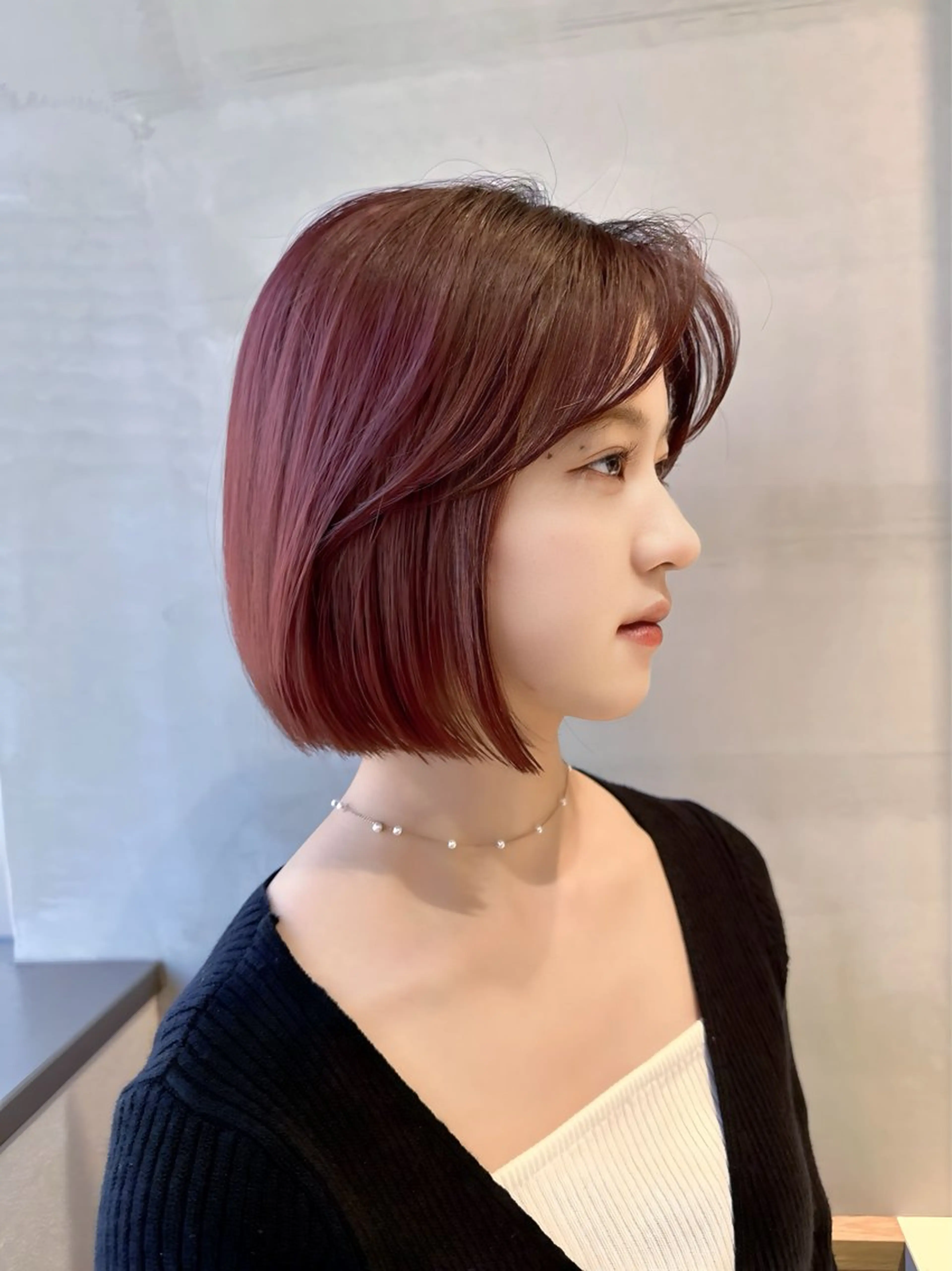 ミディアム カラー トリートメント 韓国🇰🇷レイヤー 透明感/秀瑛🩶のヘアスタイル