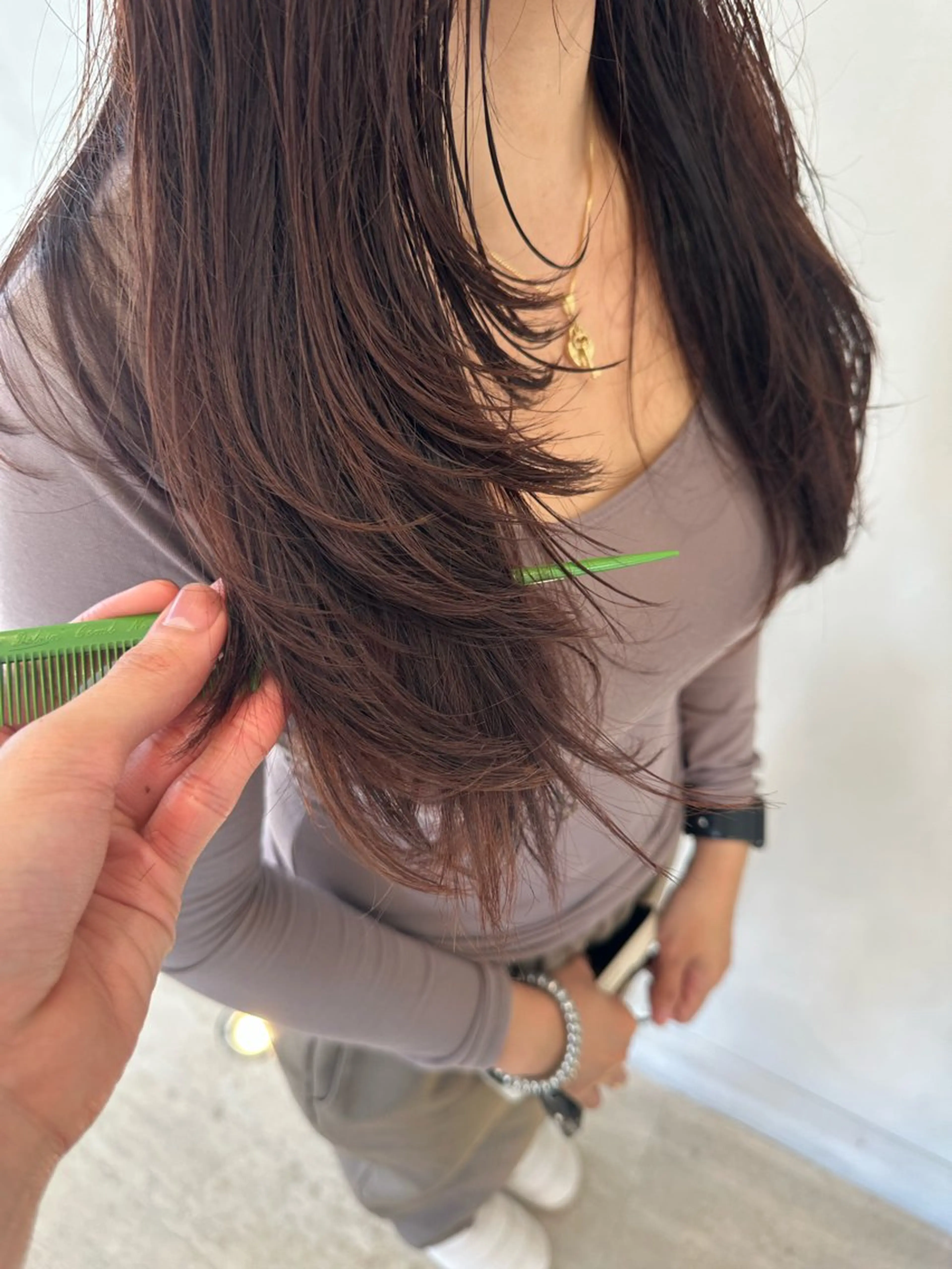 ロング カット ヘアカラー トリートメント 松本 海斐のヘアスタイル