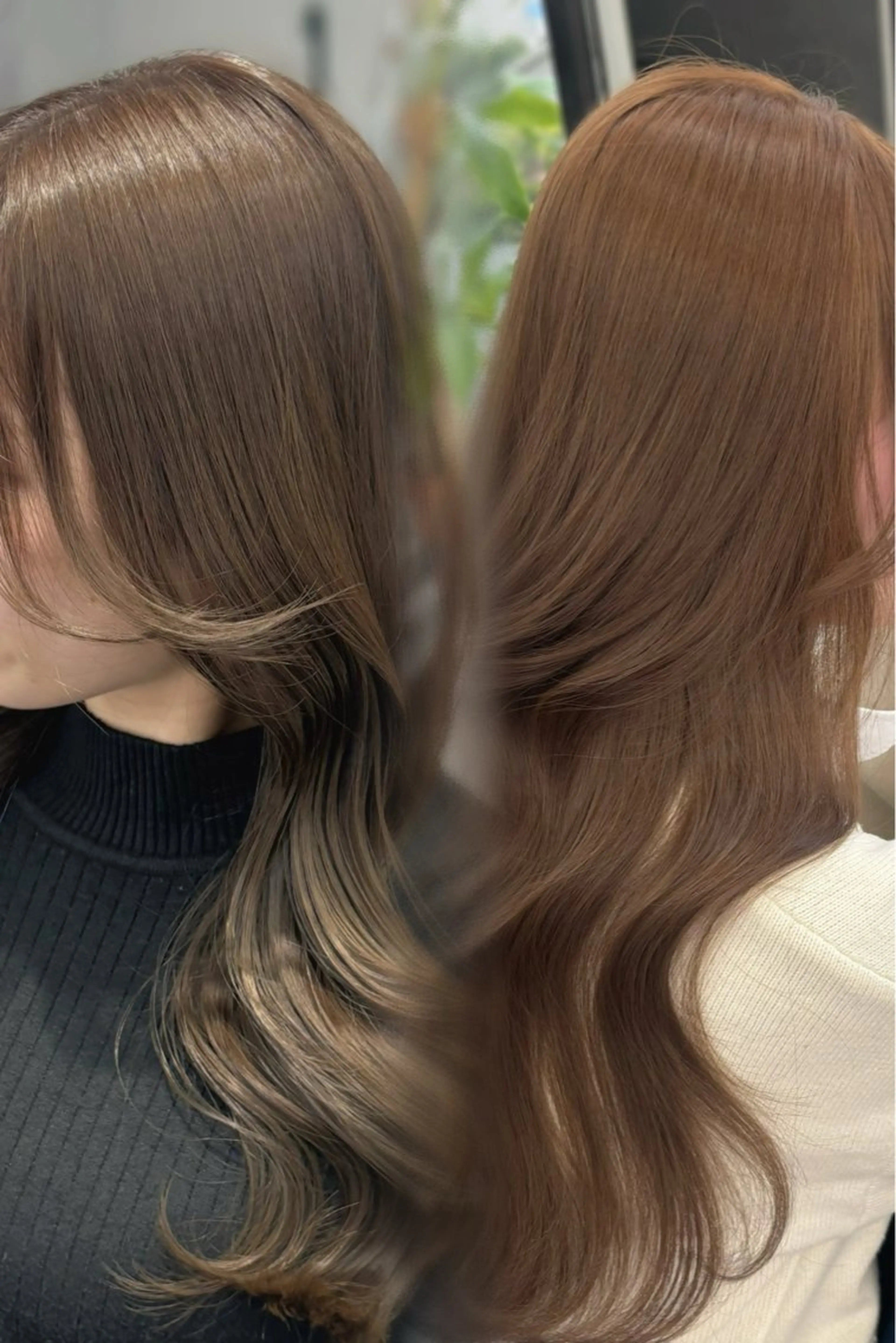 ロング カラー ヘアカラー トリートメント 髪質改善/赤み消し ブリーチなし心斎橋のヘアスタイル