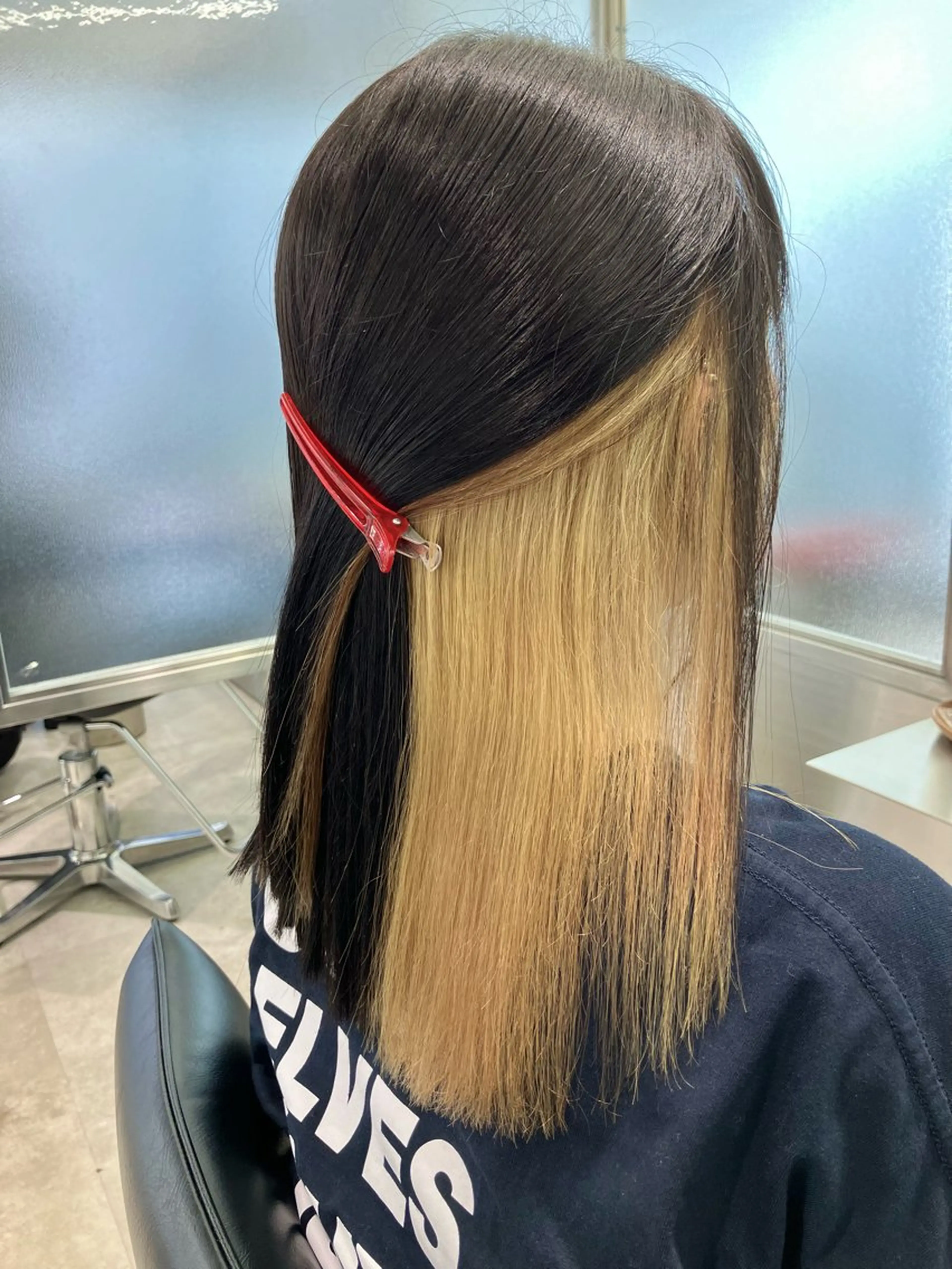 ロング カラー ベージュカラー イエローカラー くせ毛 髪質改善 縮毛矯正 カット ヘアカラー トリートメント GOTODAY シェアサロン梅田NU茶屋町店所属・髪質改善、縮毛矯正 水素カラー/みほのヘアスタイル