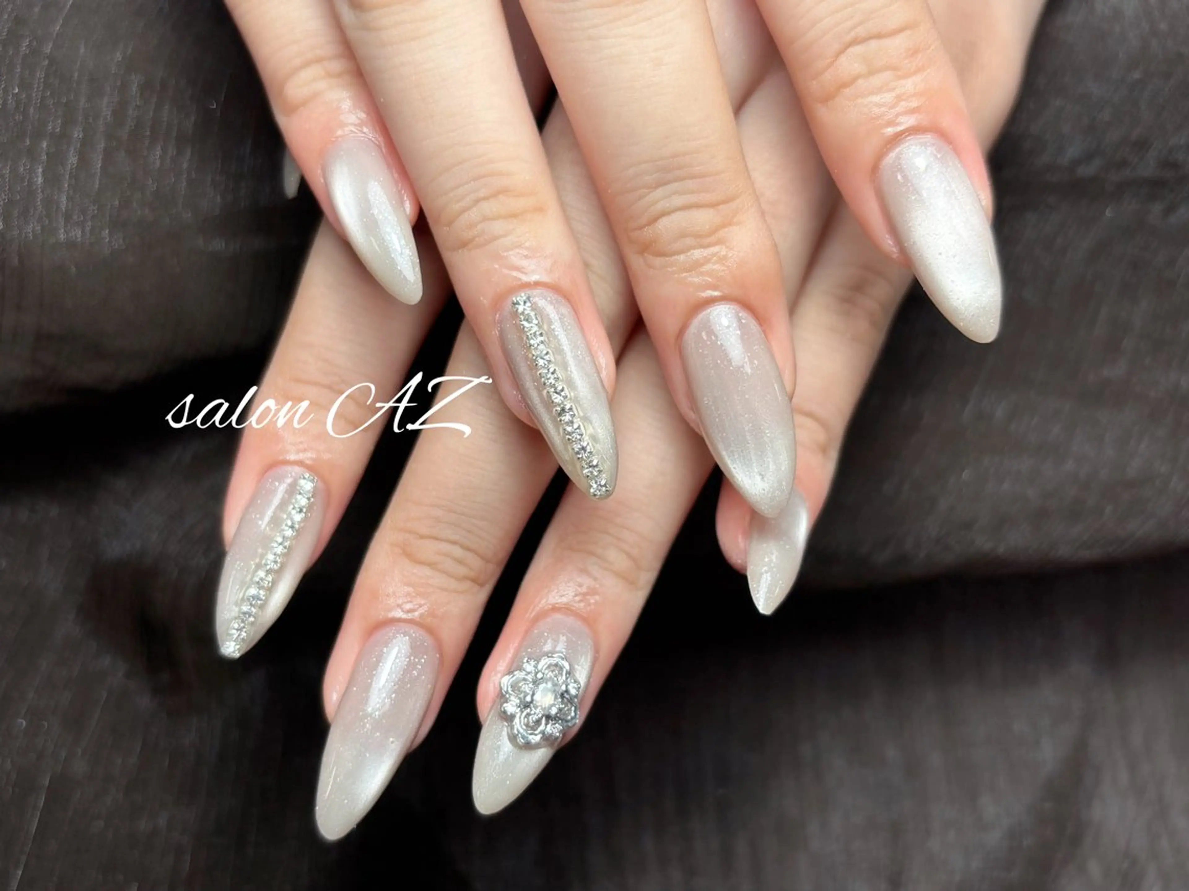 ネイル アートネイル 長さ出し フットネイル フレンチネイル ジェルネイル salon AZのネイルデザイン