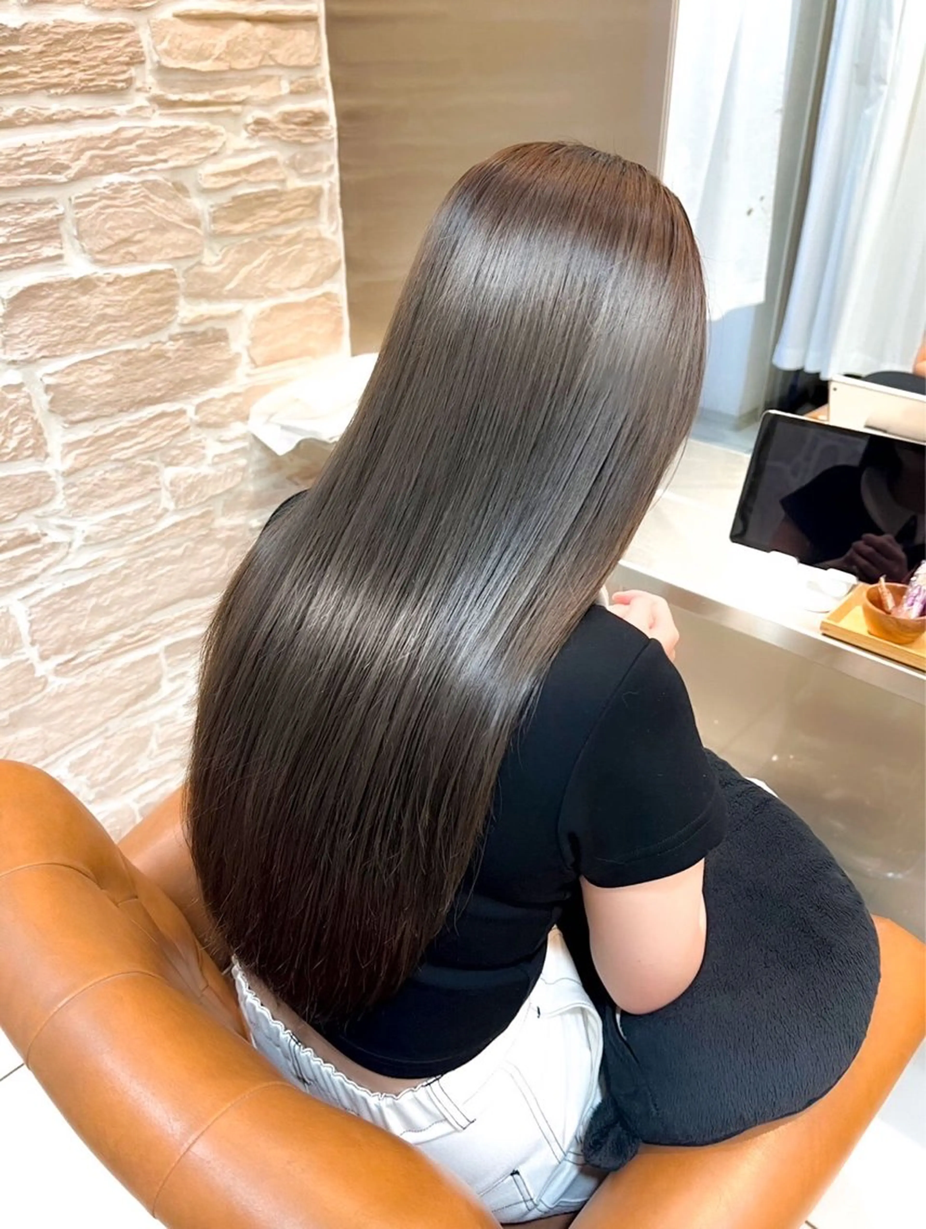 ロング ショートボブ ボブ 髪質改善 縮毛矯正 トリートメント トリートメント ヘッドスパ アンルポン所属・unlepont 江坂[髪質改善]🪽のヘアスタイル