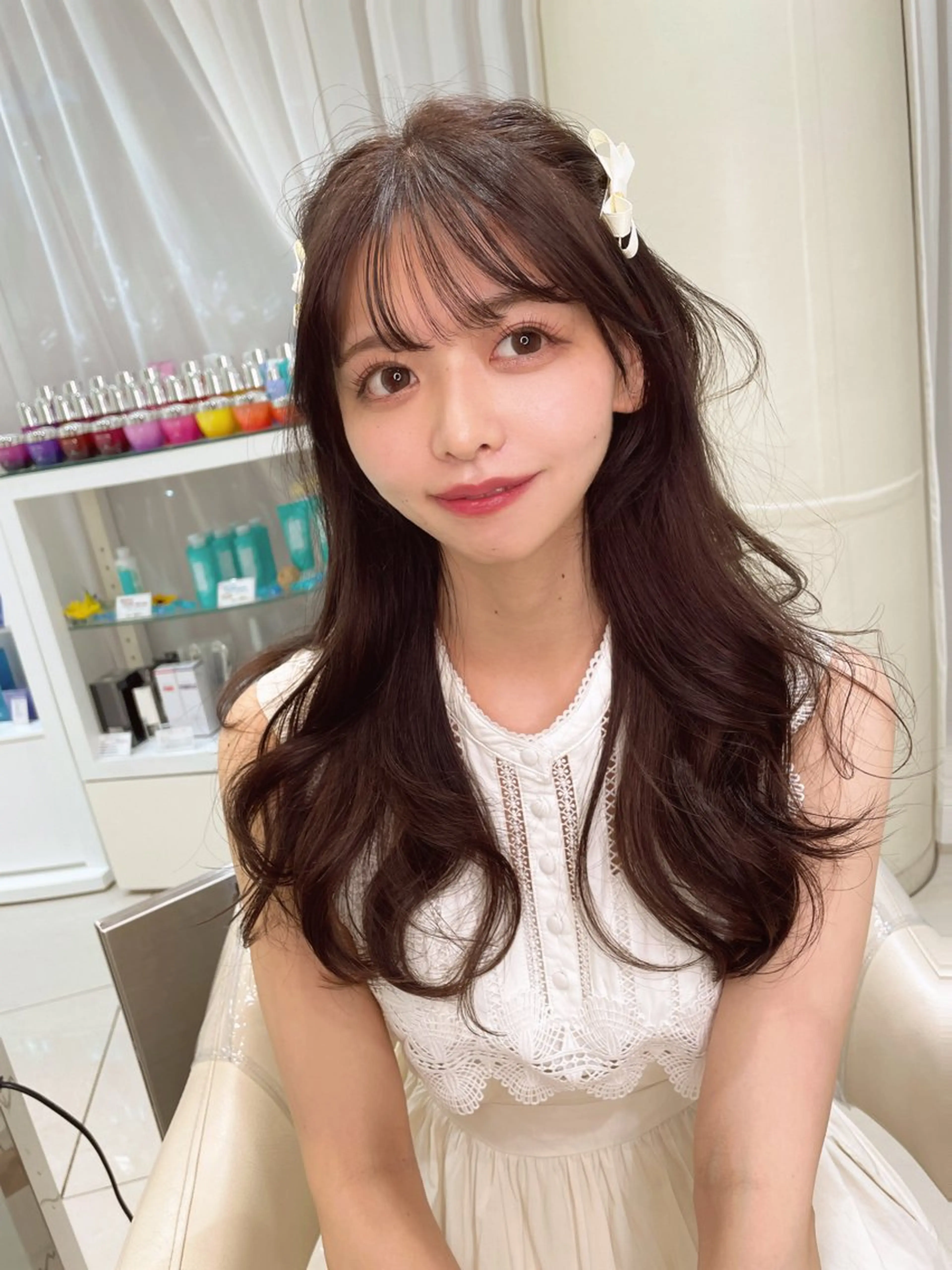 ロング 💗ブリーチなし 透け感💗徳井はやとのヘアスタイル
