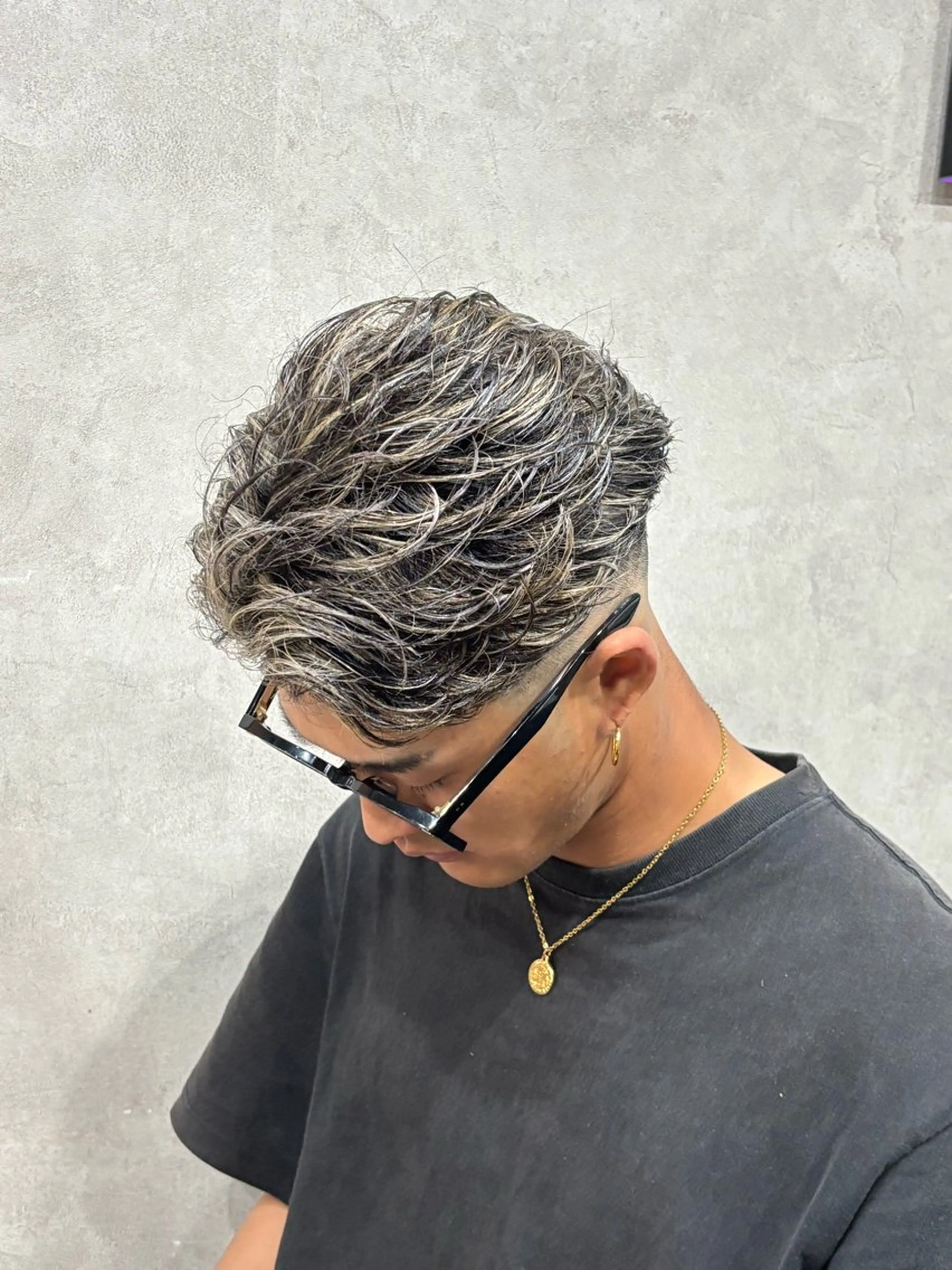 ショート カラー パーマ メンズ カット ヘアカラー パーマ EDEN店長／ 短髪／パーマ職人🔥のヘアスタイル