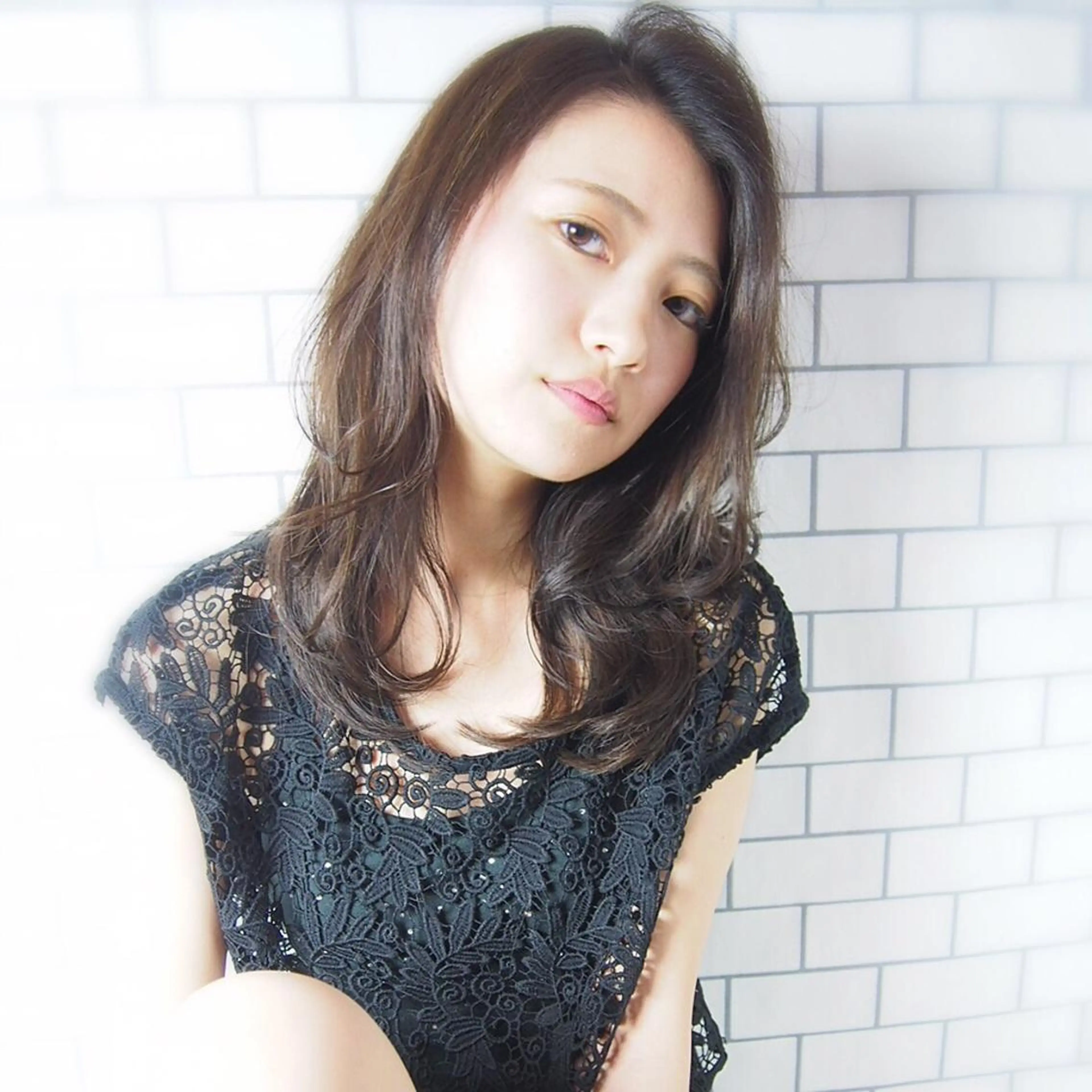 ミディアム セミロング ほさか しんごのヘアスタイル