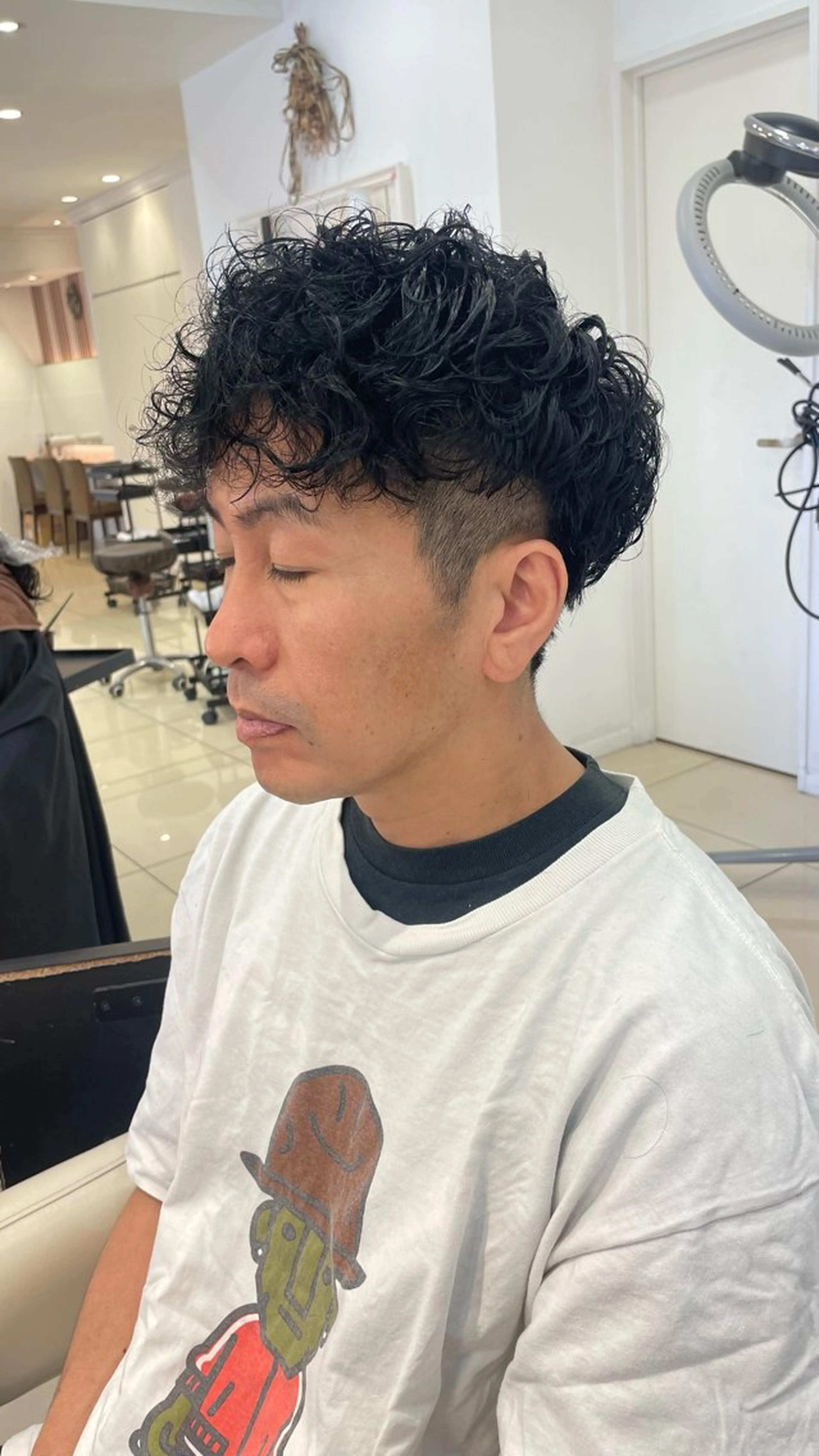 パーマ メンズ メンズパーマ カット 【大人ショート/ボブ モデル募集】　Seiのヘアスタイル