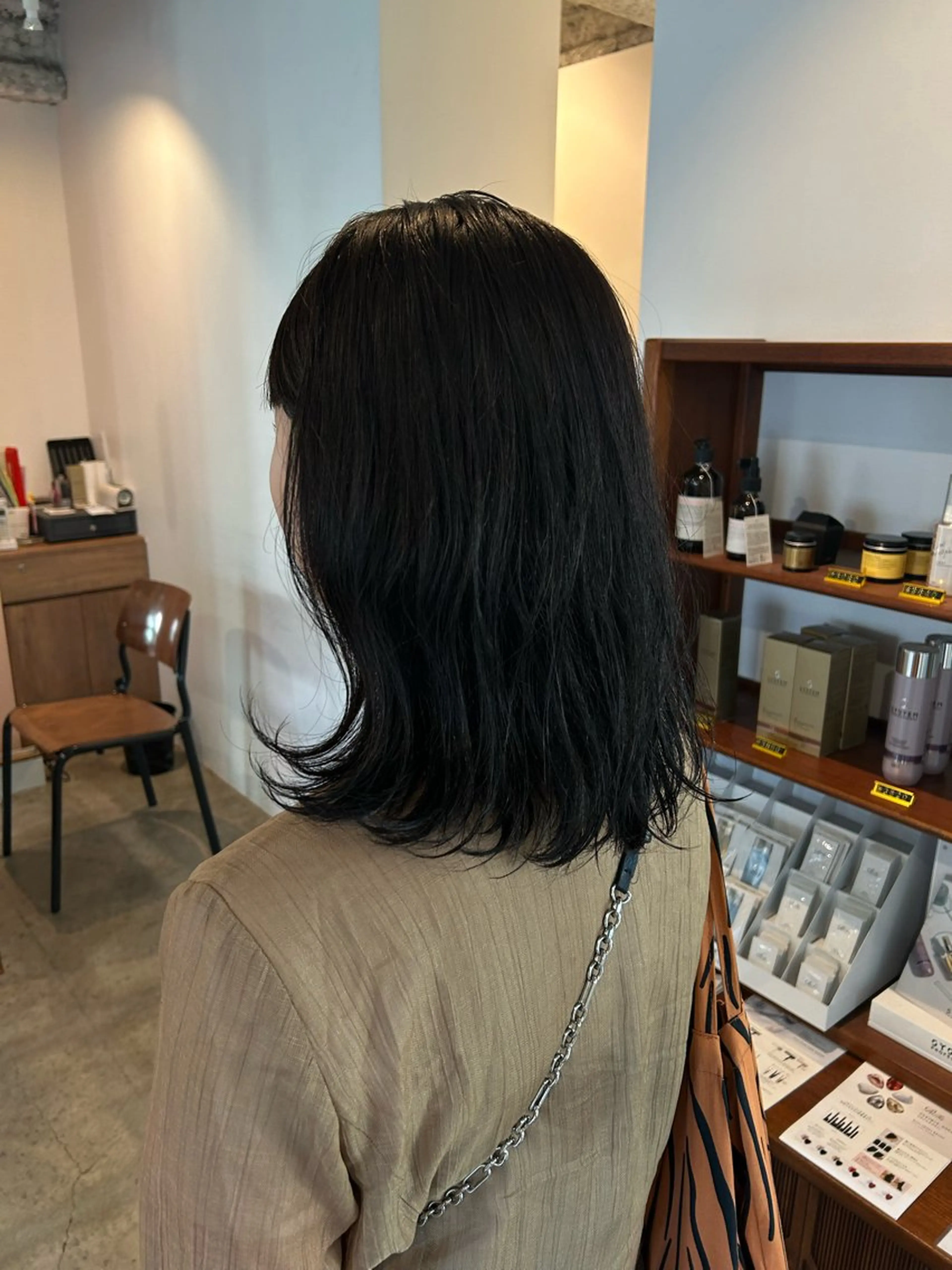 セミロング カット ヘアカラー 🎀suzuna 透明感colorのヘアスタイル