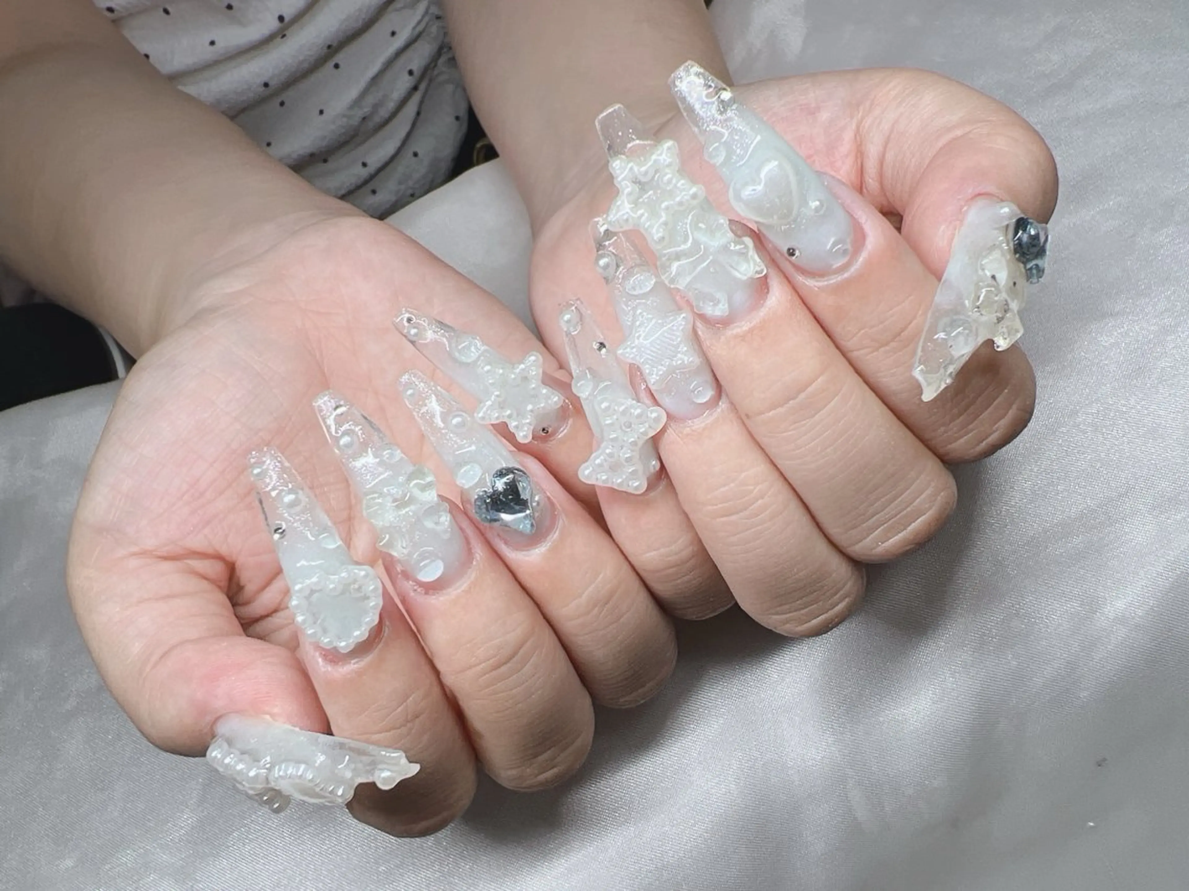 ネイル 長さ出し グラデーション キラキラネイル マグネットネイル ニュアンスネイル ハンドネイル Lee Nails チップ長さだし専門店のネイルデザイン