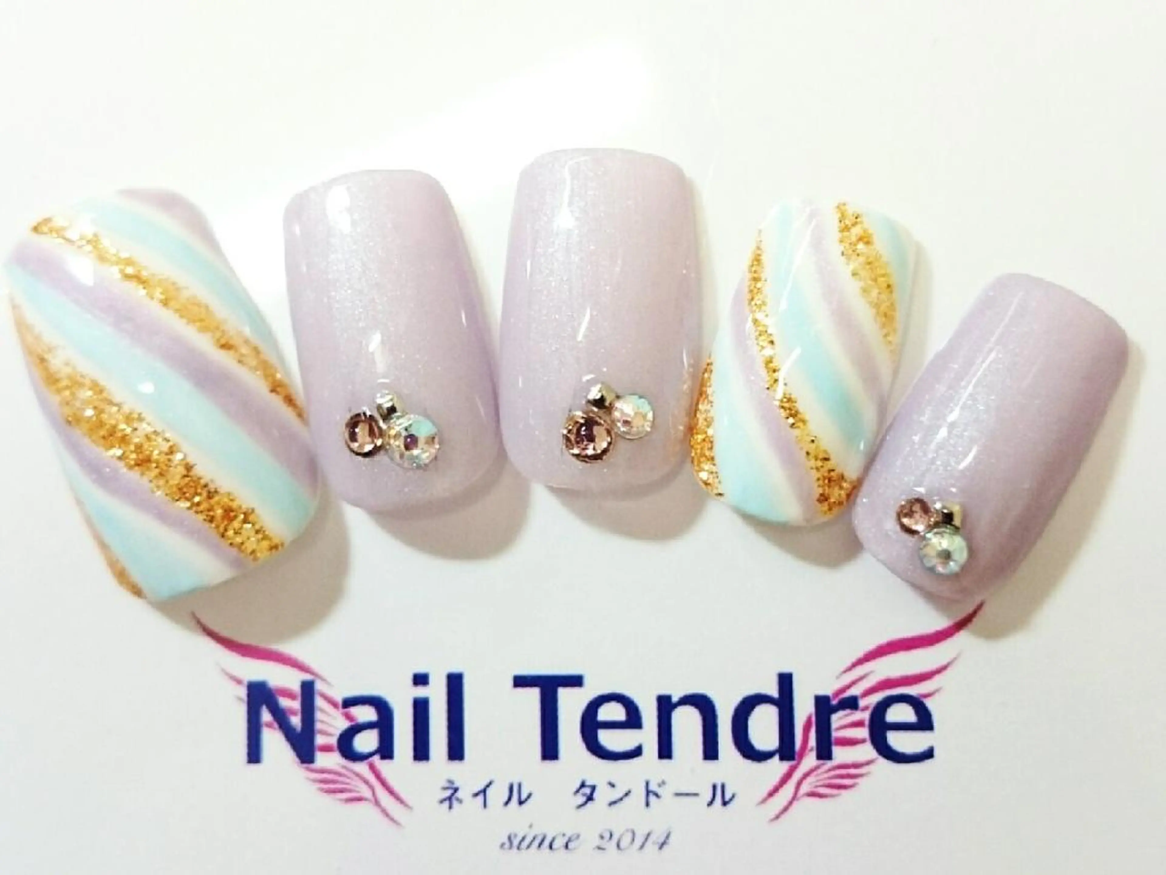 ネイル アートネイル ジェルネイル ソフトジェル ストーンネイル ハンドネイル Nail  Tendreのネイルデザイン