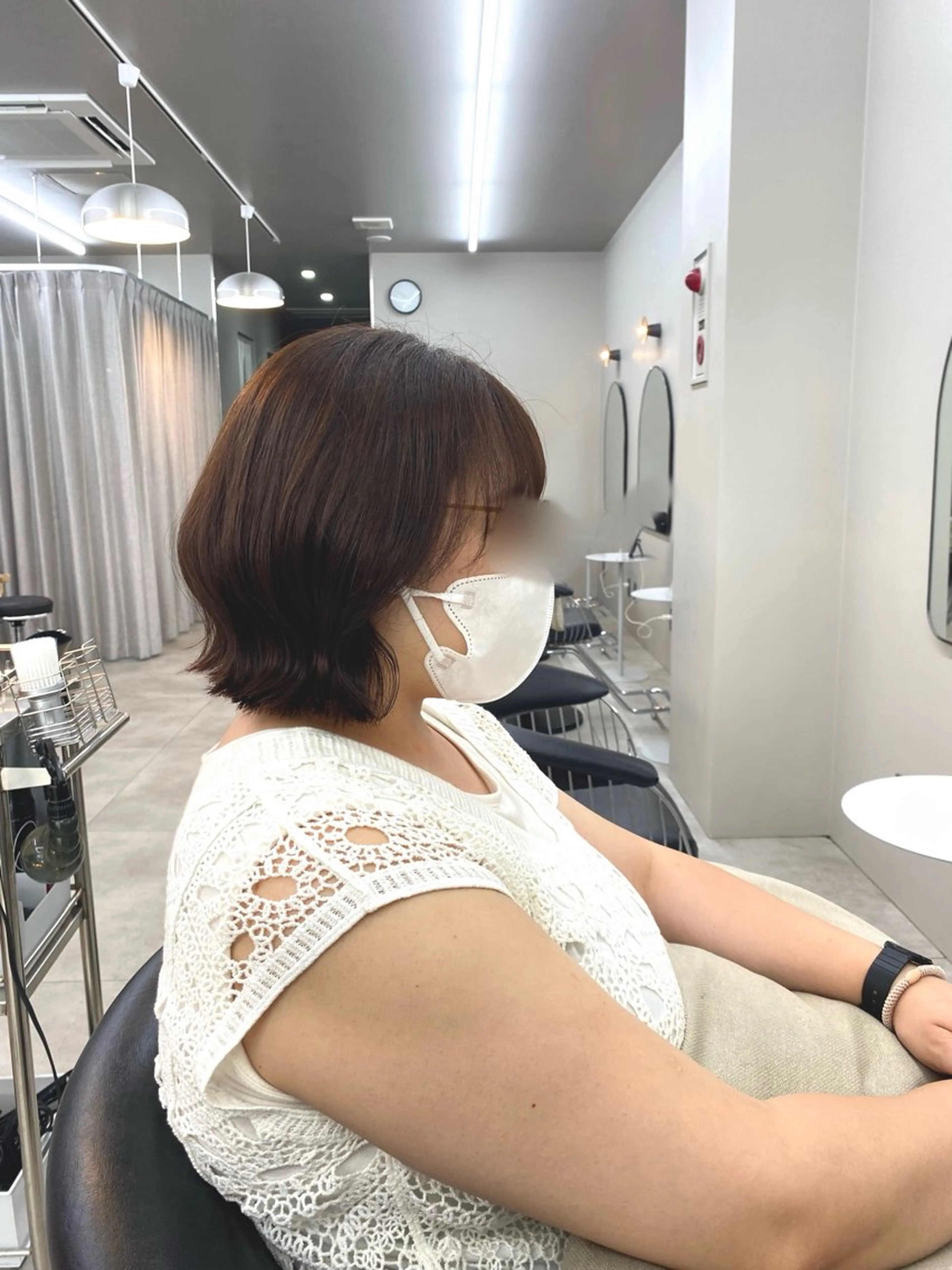 ミディアム ボブ 顔周りカット enny 清澄白河所属・石坂 るみなのヘアスタイル