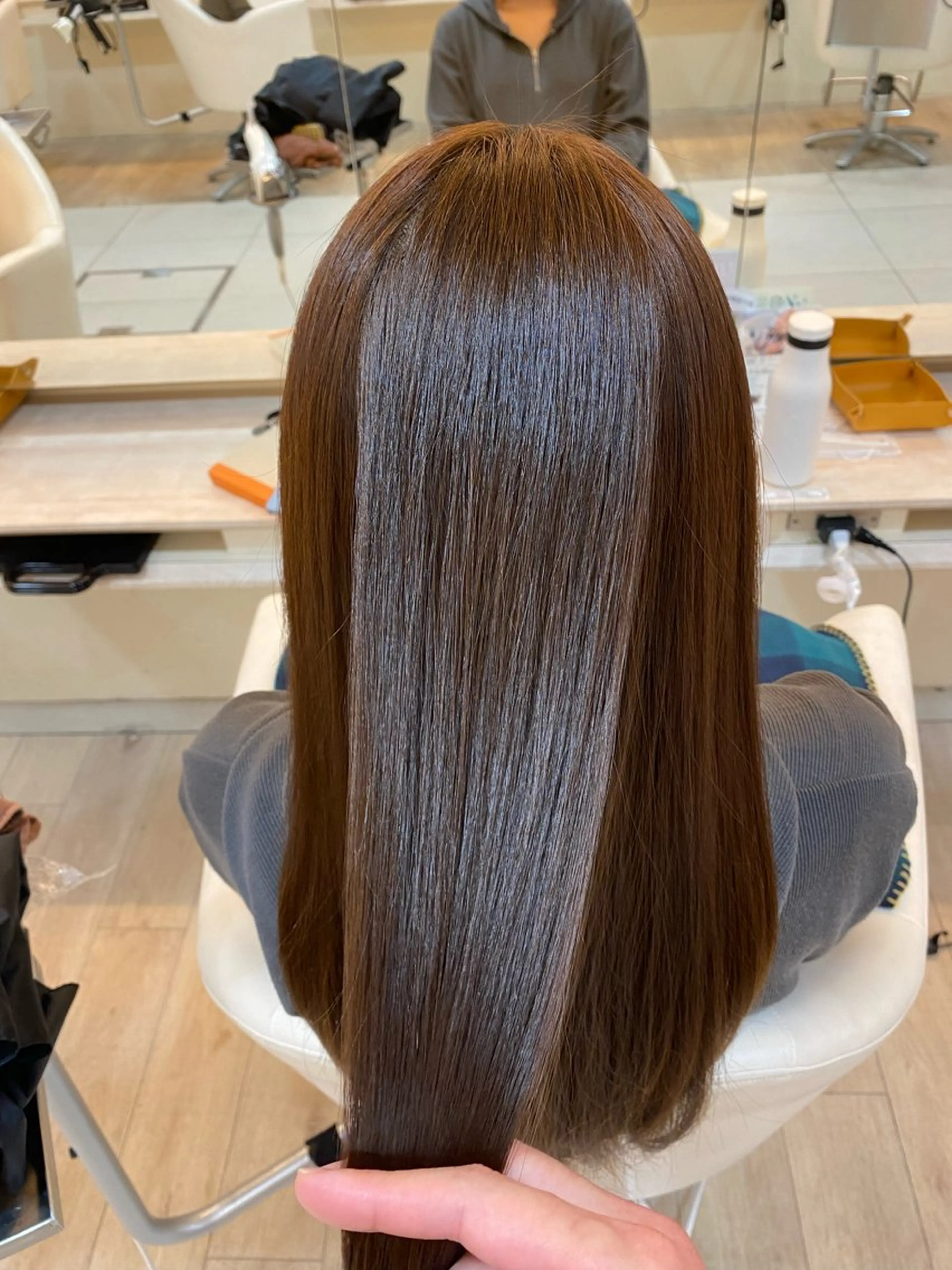 ロング カット 縮毛矯正 トリートメント 💎髪質改善🇰🇷 韓国ヘア💎津村のヘアスタイル