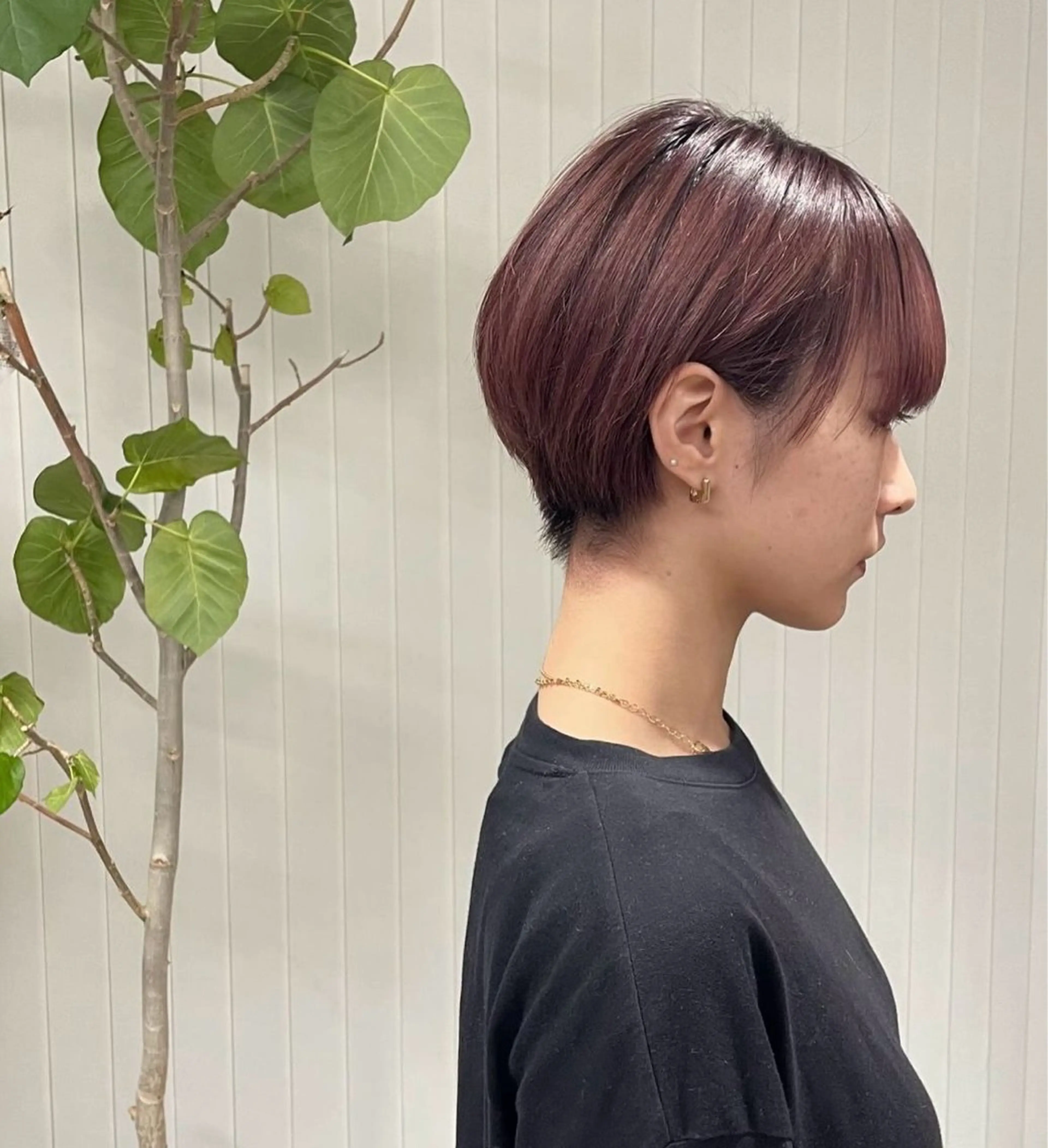 ショート カラー トリートメント ヘアカラー トリートメント シミズ カエデ🍁のヘアスタイル