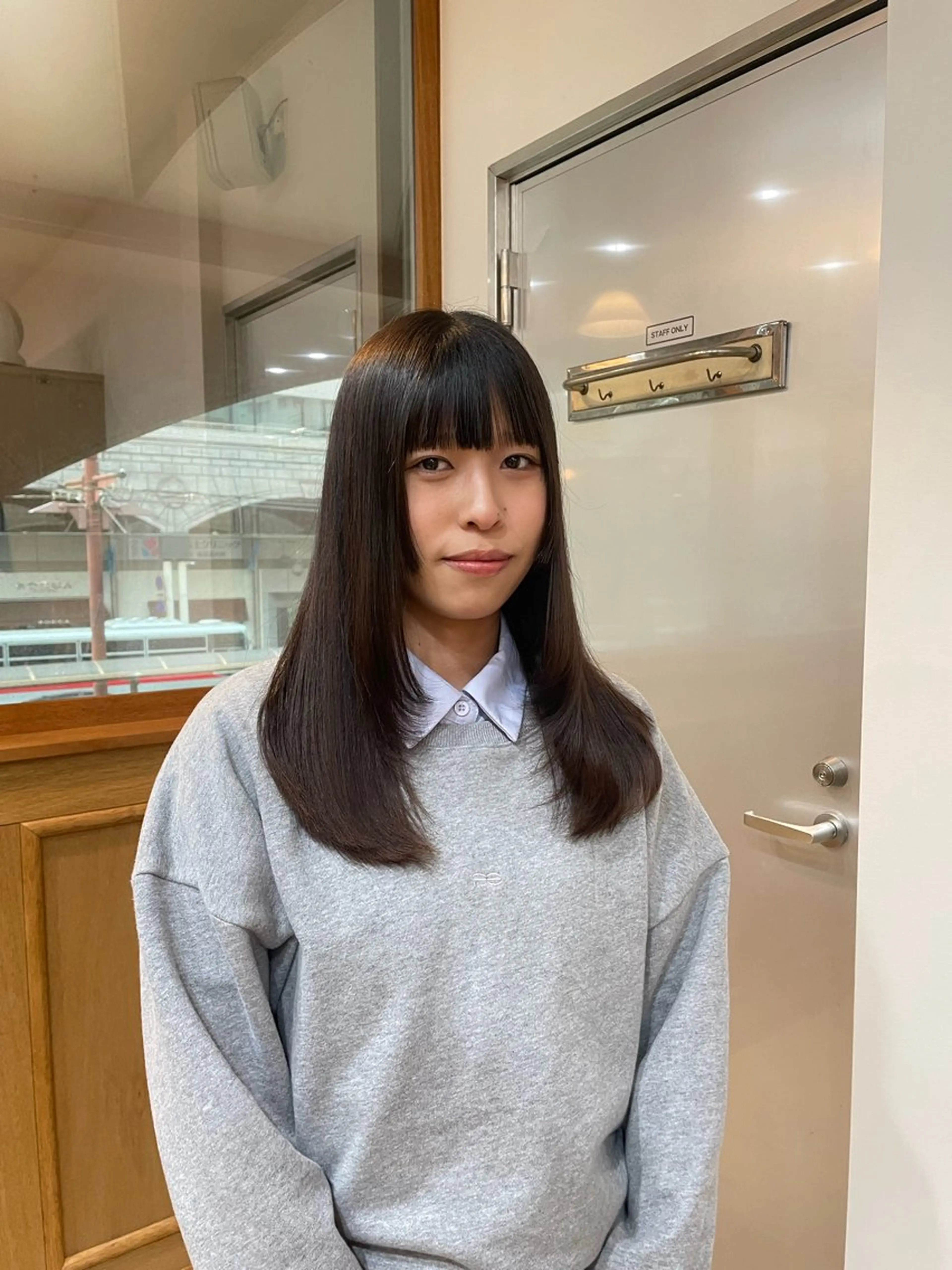 セミロング 顔周りカット 姫カット レイヤーカット カット ヘアカラー トリートメント 顔周りカット 🎀サヤカ🎀のヘアスタイル