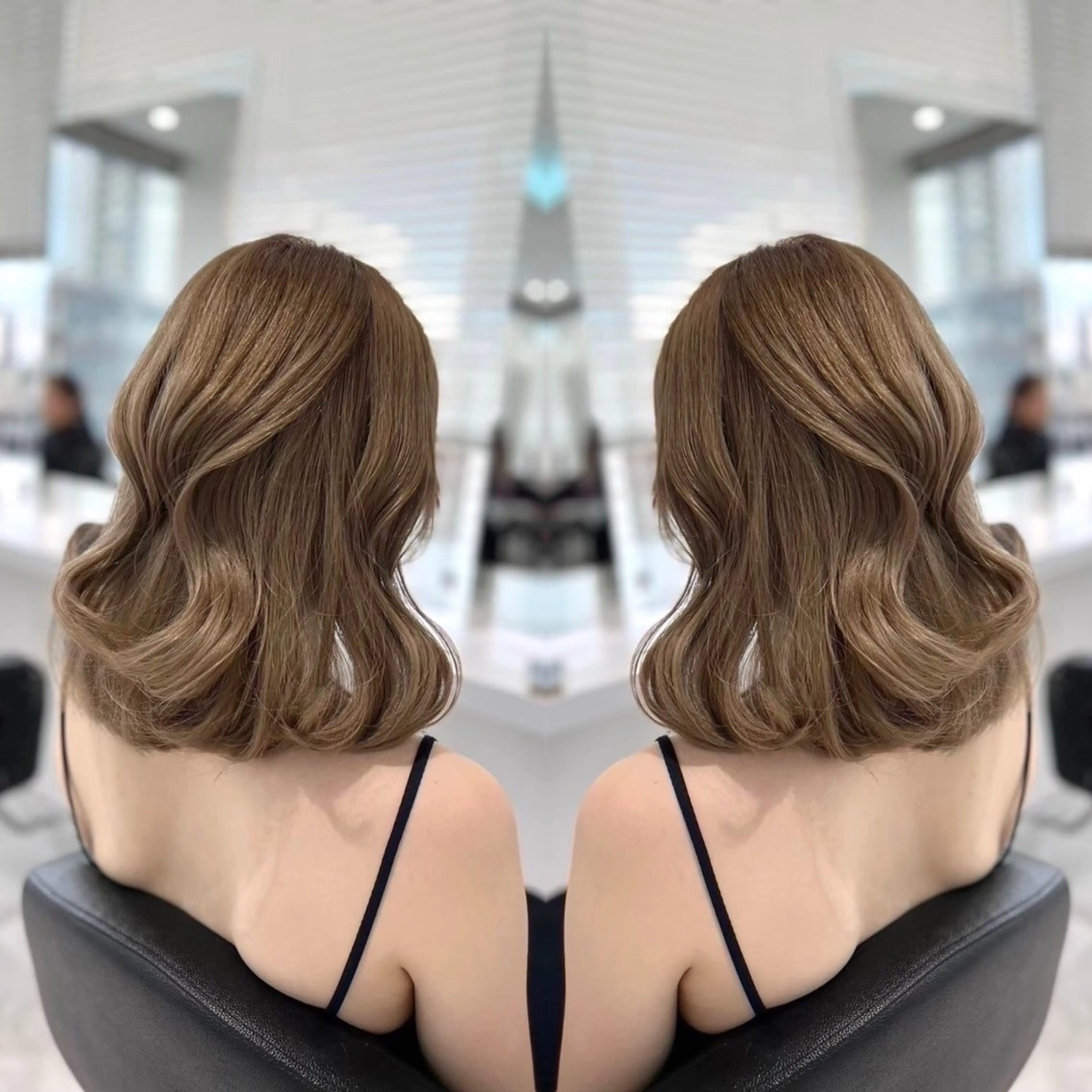 セミロング カラー ヘアカラー 大人っぽベージュ🤍 当日予約◎ヒロトのヘアスタイル