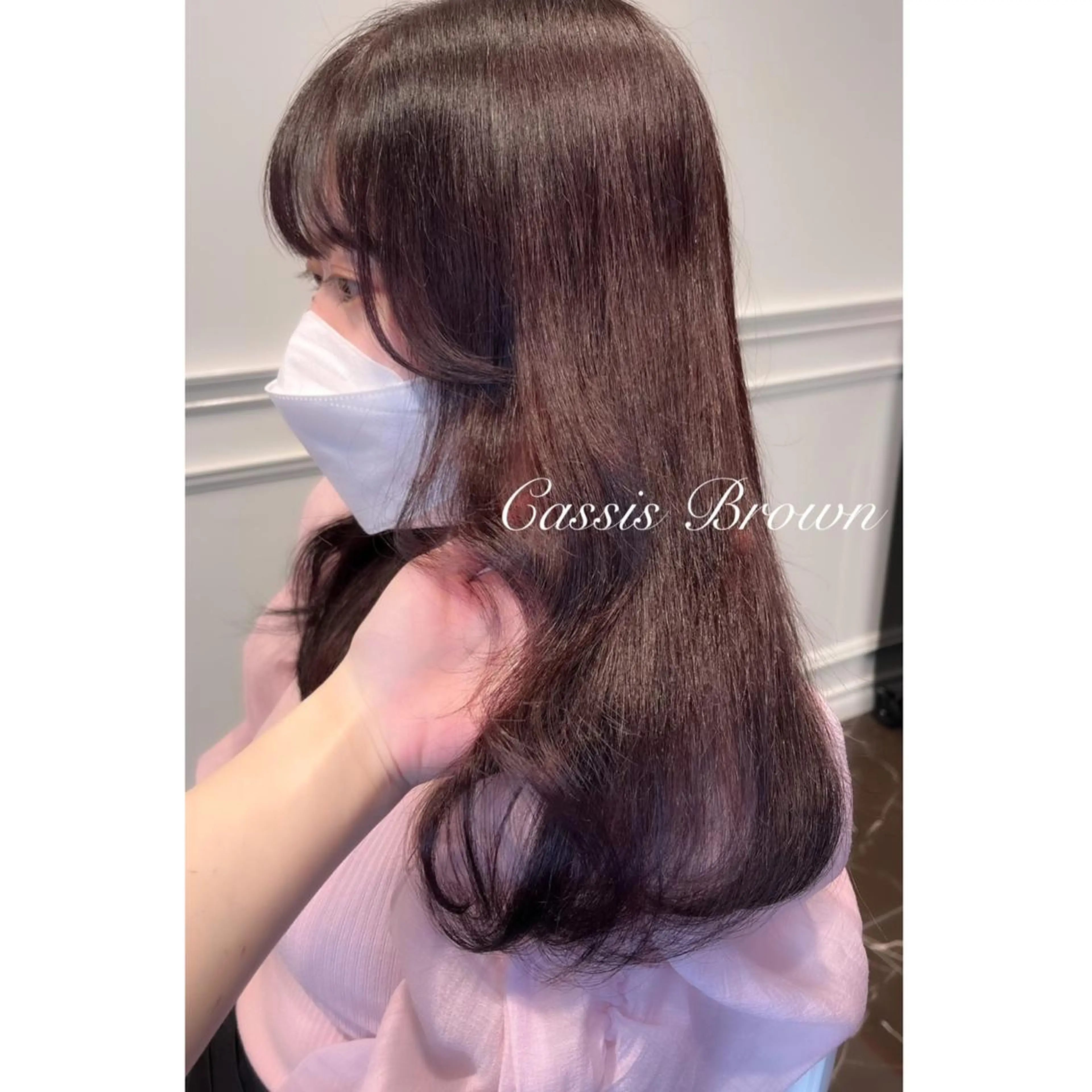 セミロング カラー ブリーチ ブリーチなしカラー カット ヘアカラー LOTTA CUCCI所属・miyu /トレンド カラー×艶髪のヘアスタイル