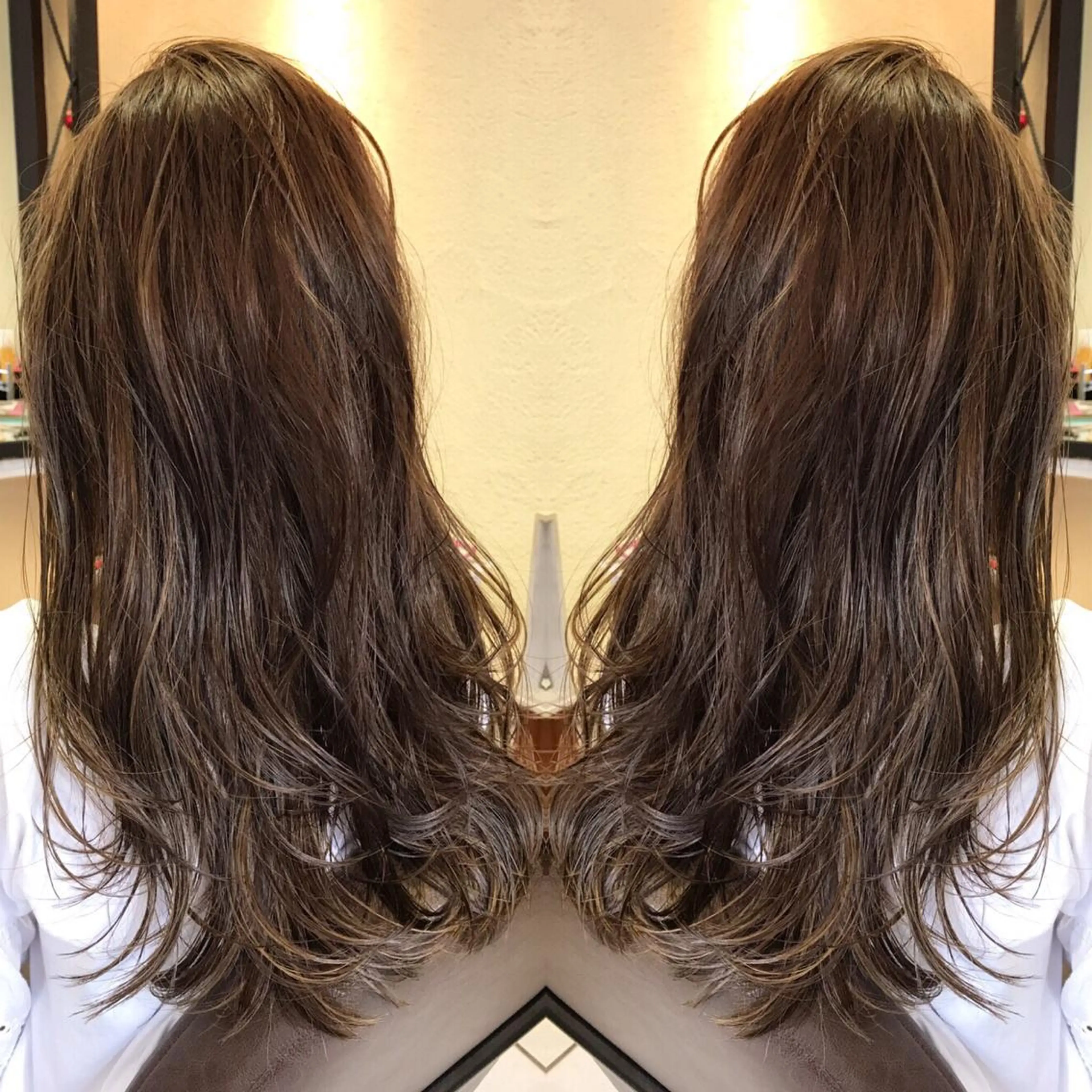 ロング カラー シールエクステ⭐️ オオミタクヤのヘアスタイル