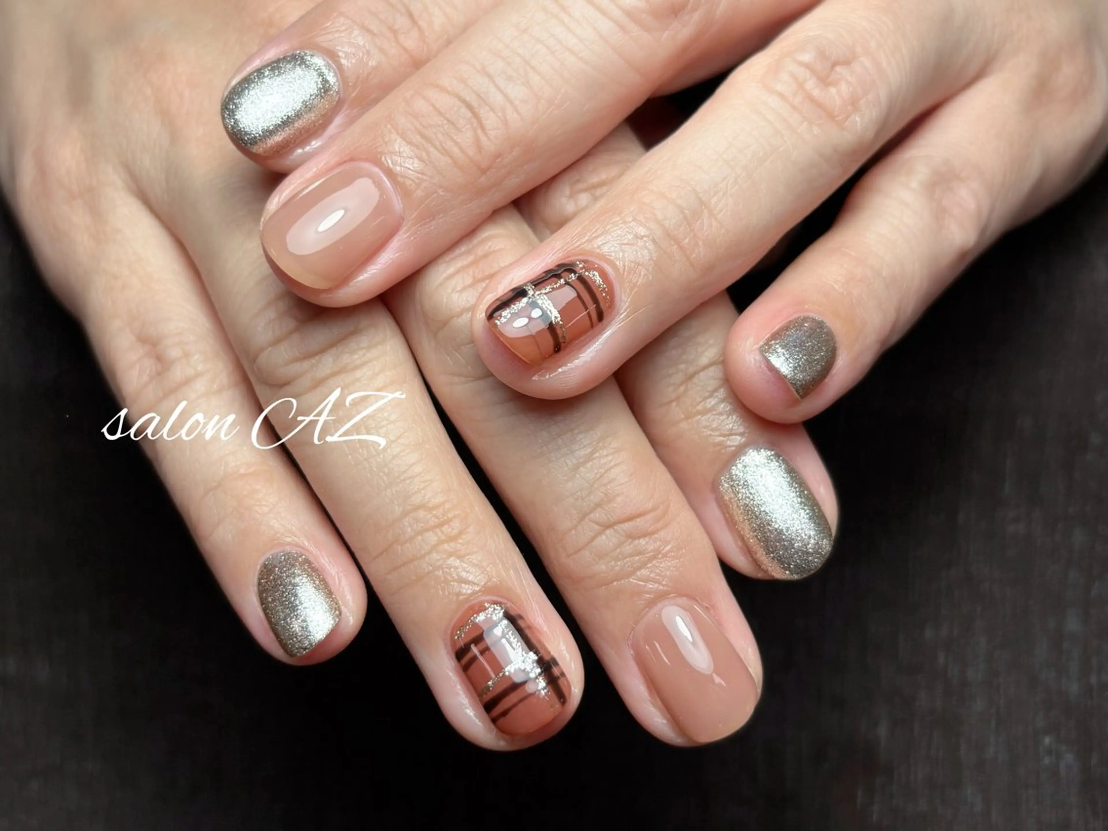 ネイル アートネイル 長さ出し フットネイル フレンチネイル ジェルネイル ハンドネイル salon AZのネイルデザイン