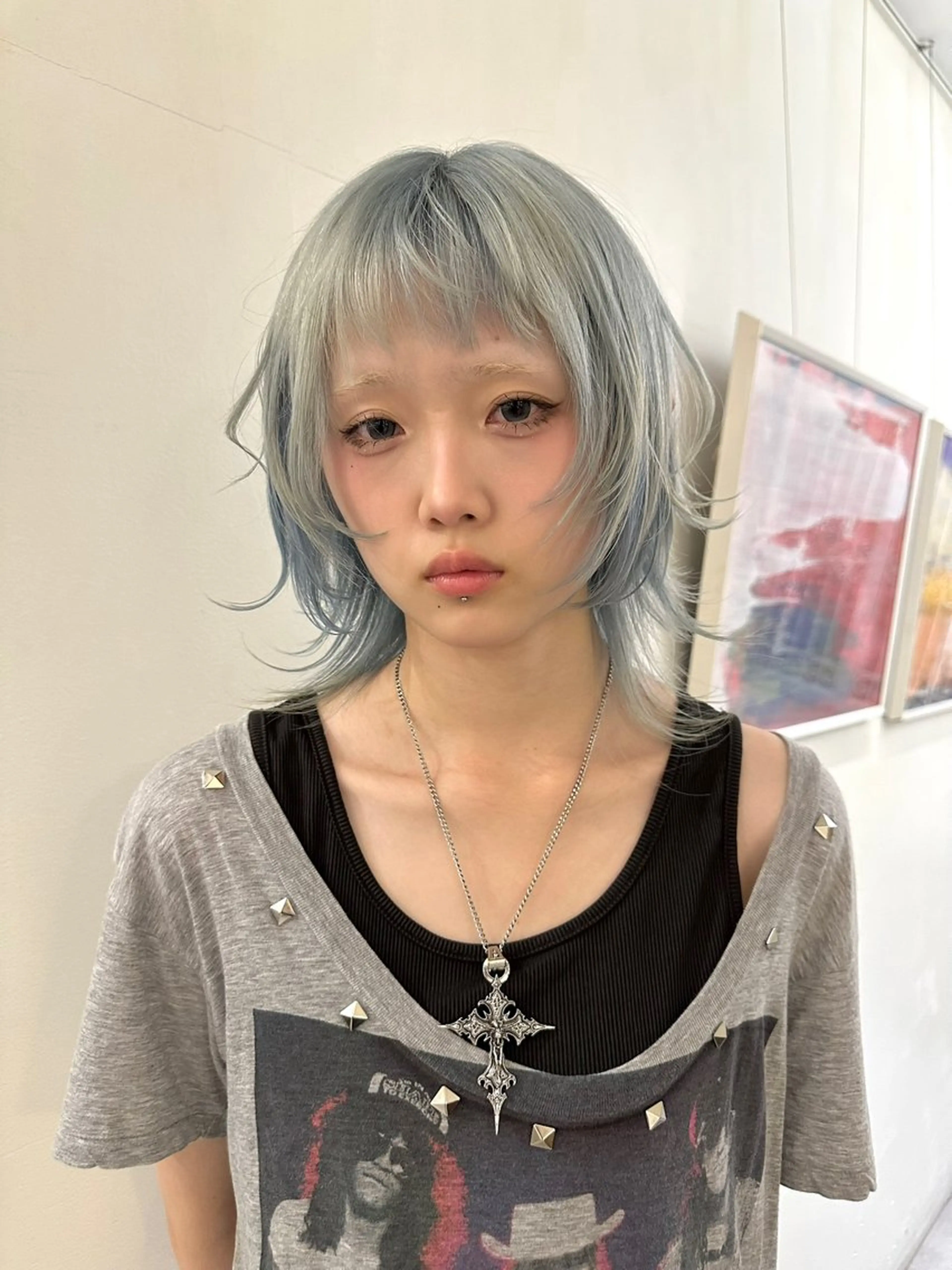 ショート ヘアカラー レイヤー/ハイトーン ✂︎ゆーぴ✂︎のヘアスタイル