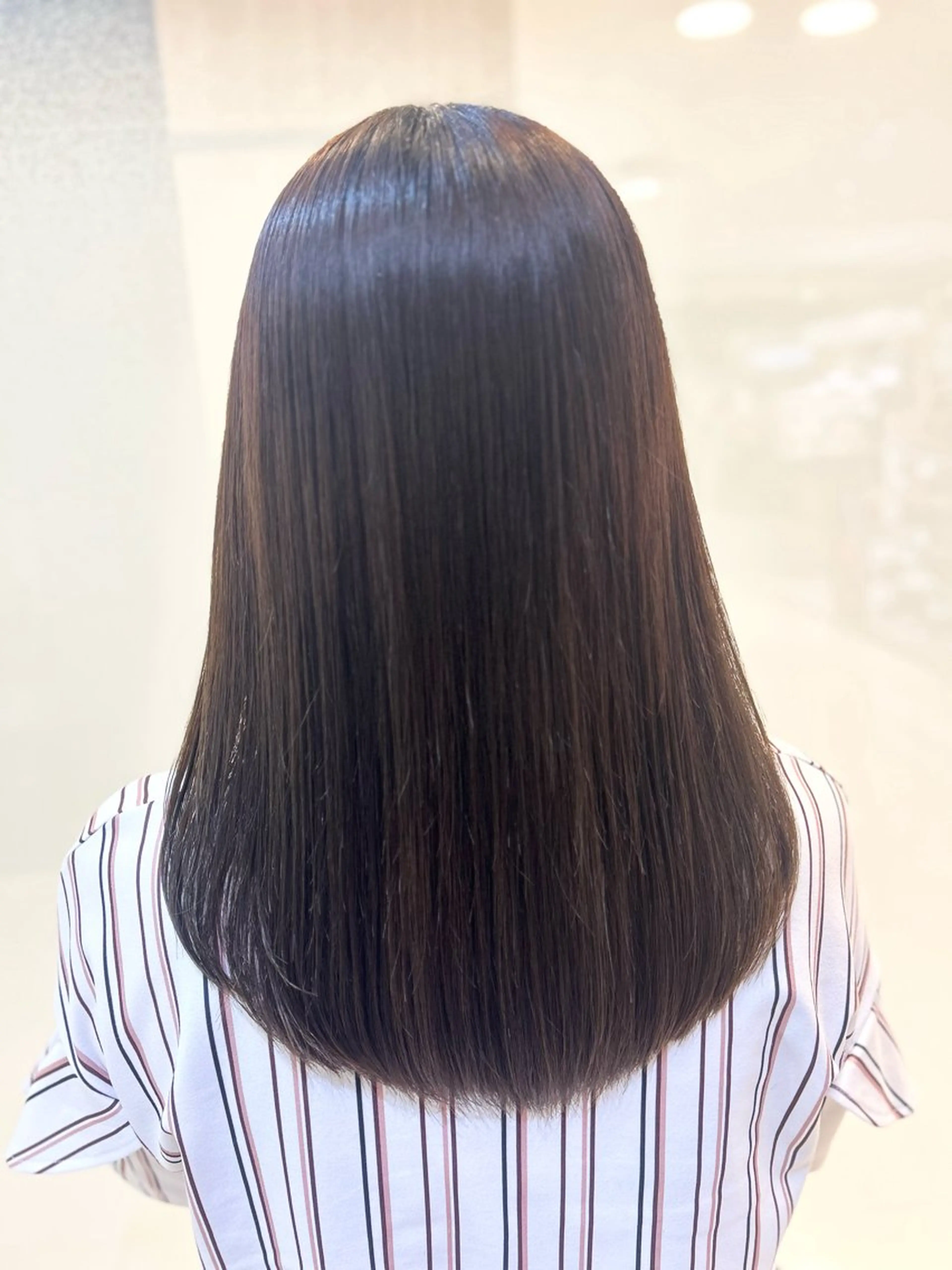 セミロング パーマ カット 縮毛矯正 トリートメント 艶質改善/縮毛矯正 ササキナツミのヘアスタイル