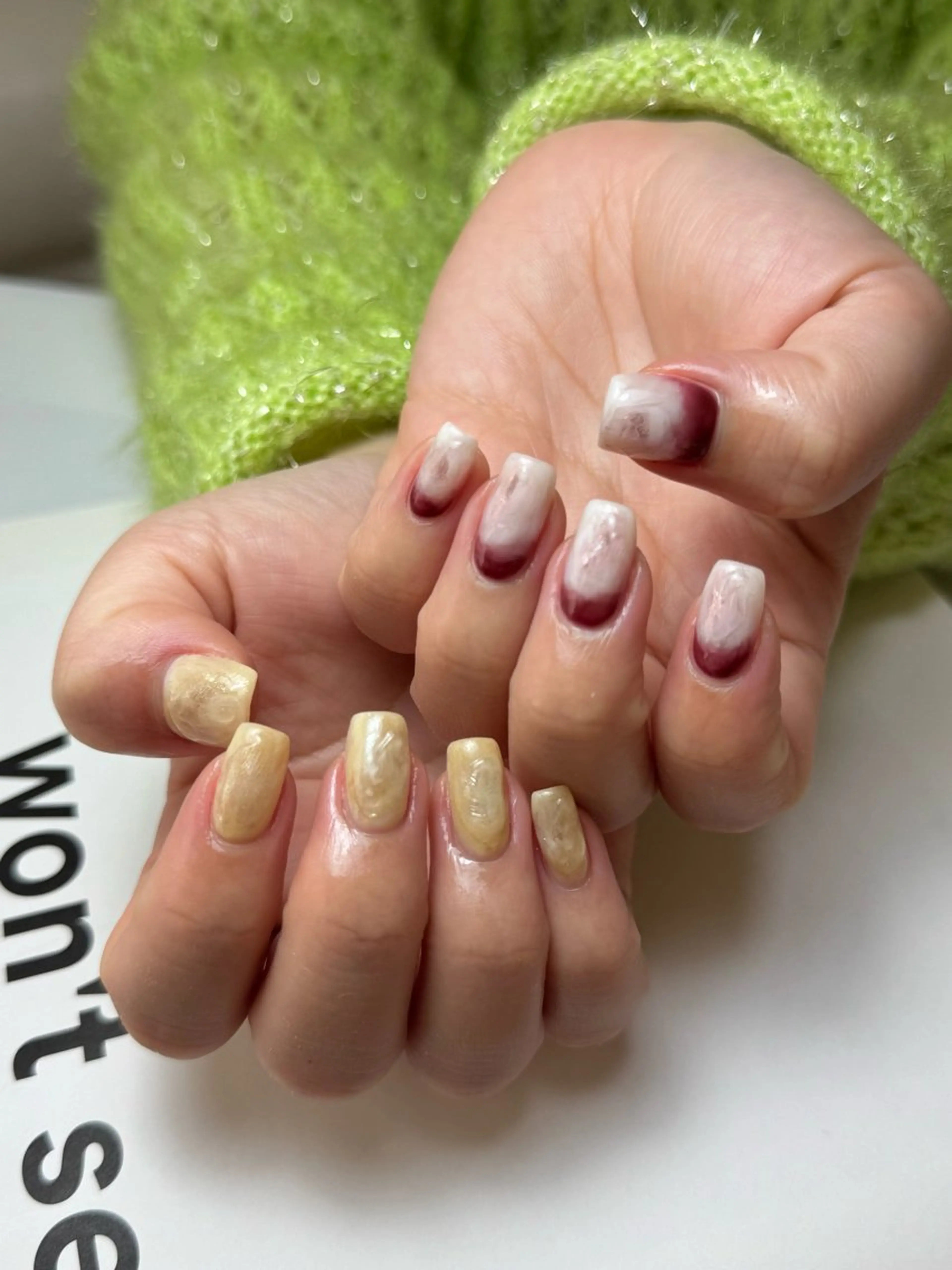 ネイル ニュアンスネイル ハンドネイル 白日-hakubi nail-のネイルデザイン