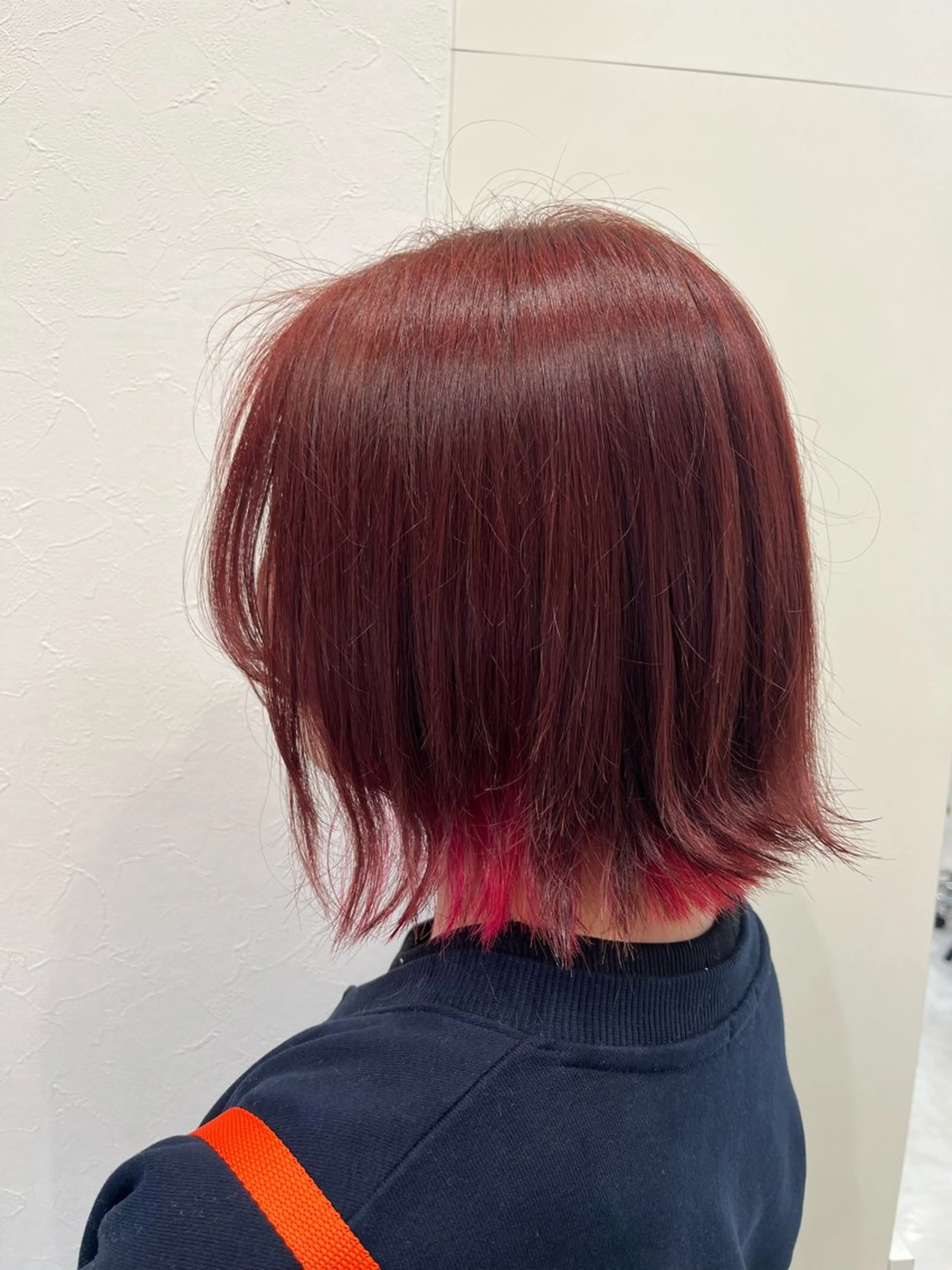 ミディアム カラー ピンクカラー ヘアカラー 山森 大地のヘアスタイル