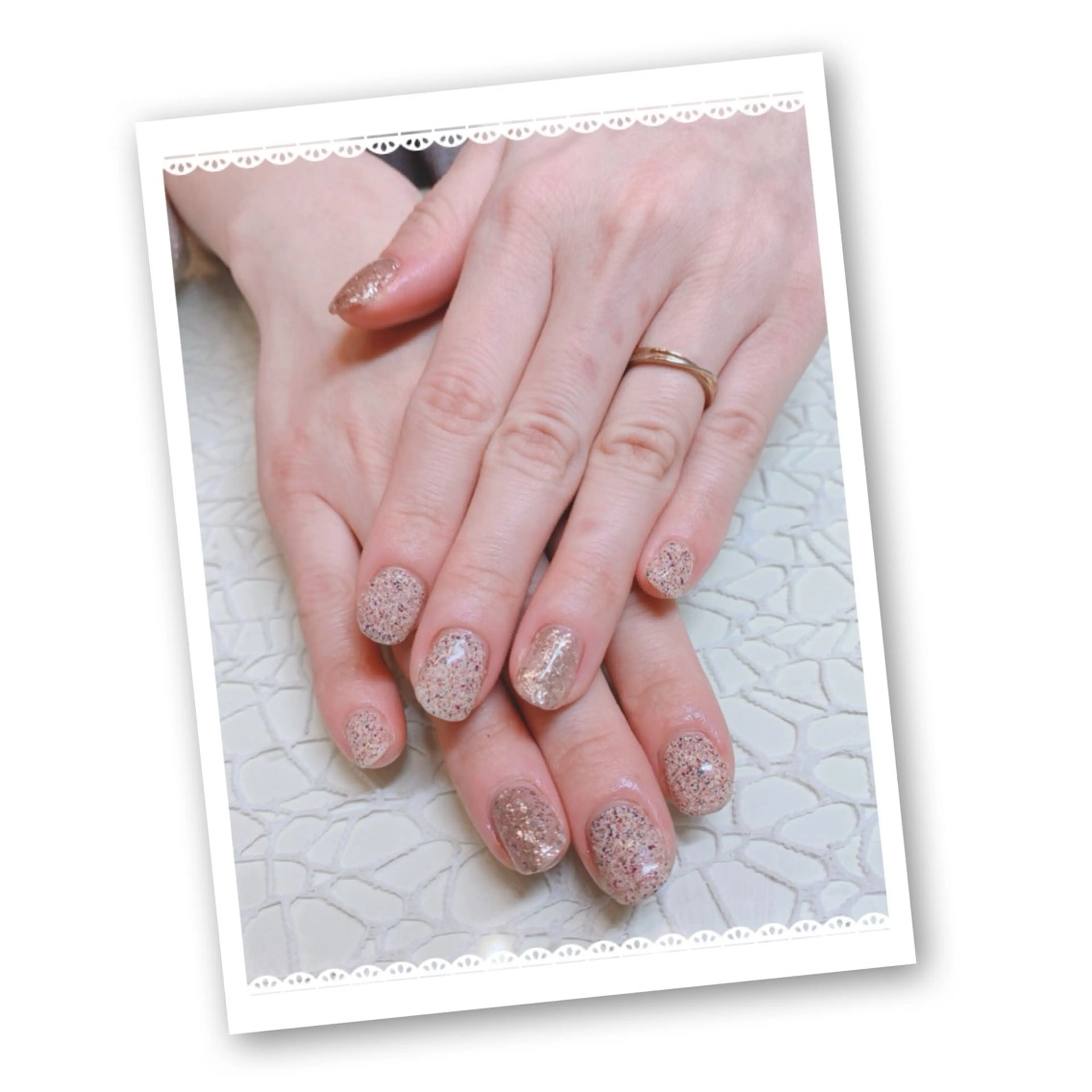 ストーンジェルカラー　ラメ２本（オフ込）の写真