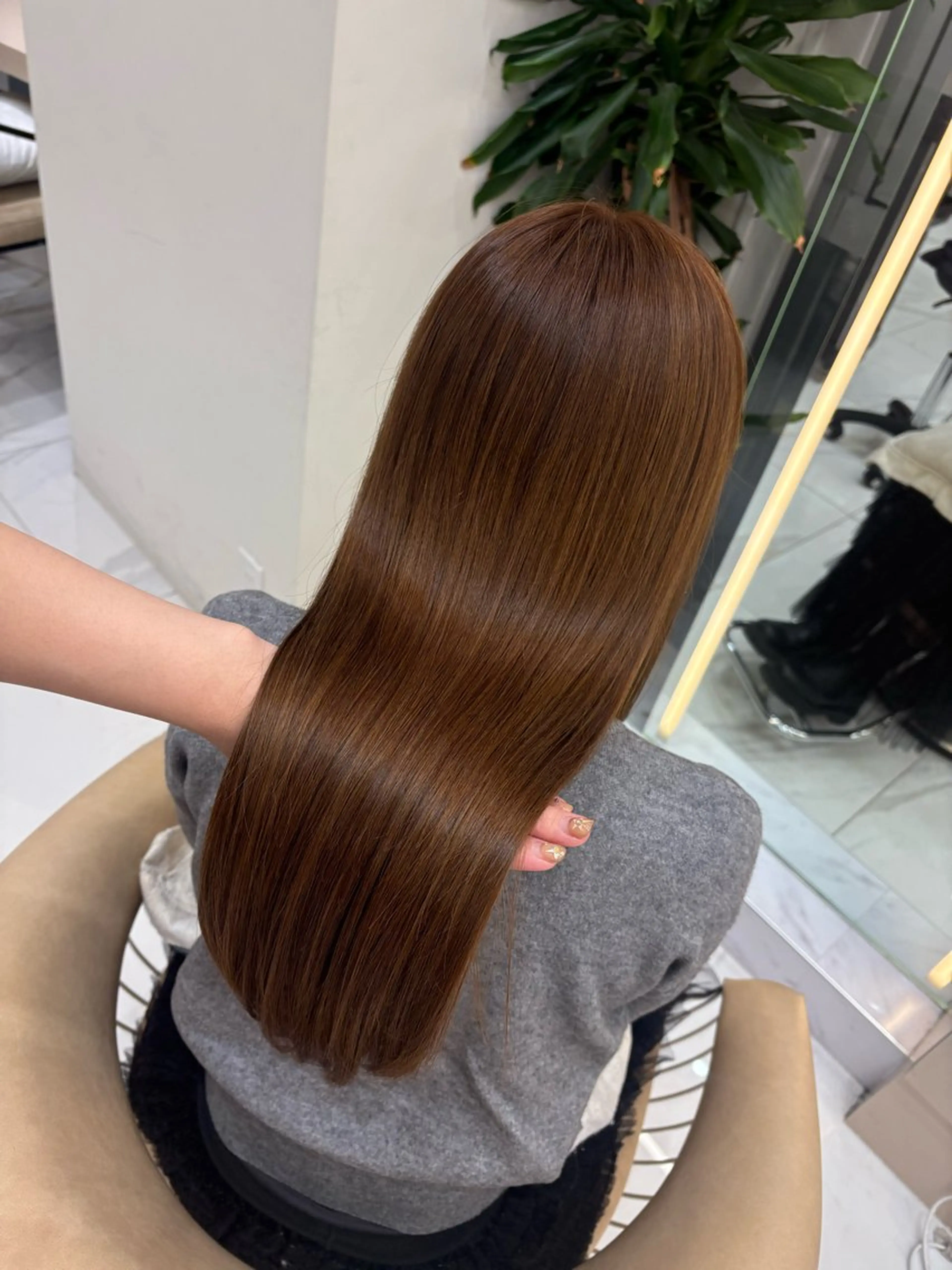 ロング ヘアカラー トリートメント ハイトーン/韓国 ヘア/RINAのヘアスタイル