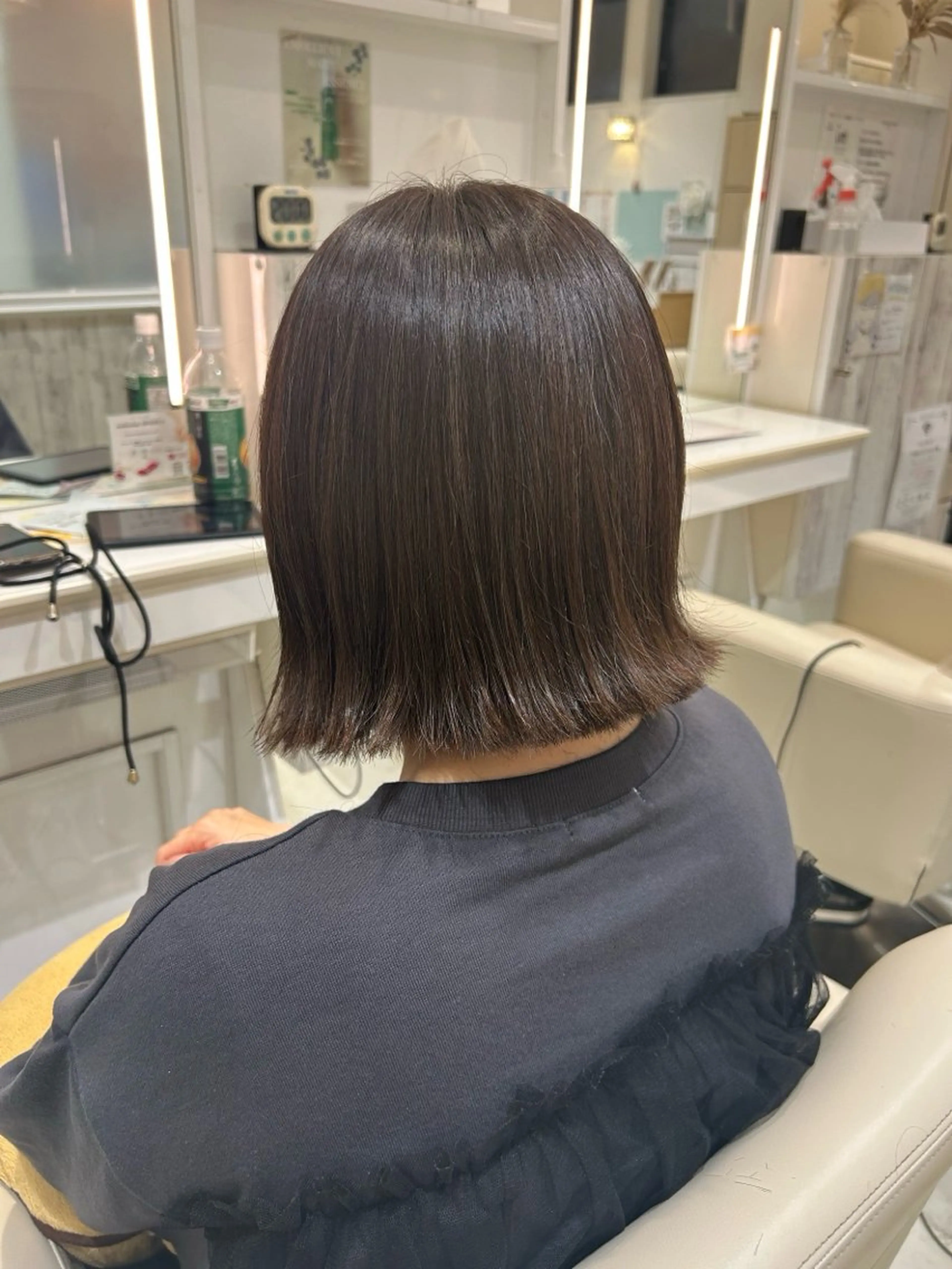 ショート カラー ボブ カット ヘアカラー トリートメント ORANGEPOP 南船橋店所属・富 菜那里のヘアスタイル