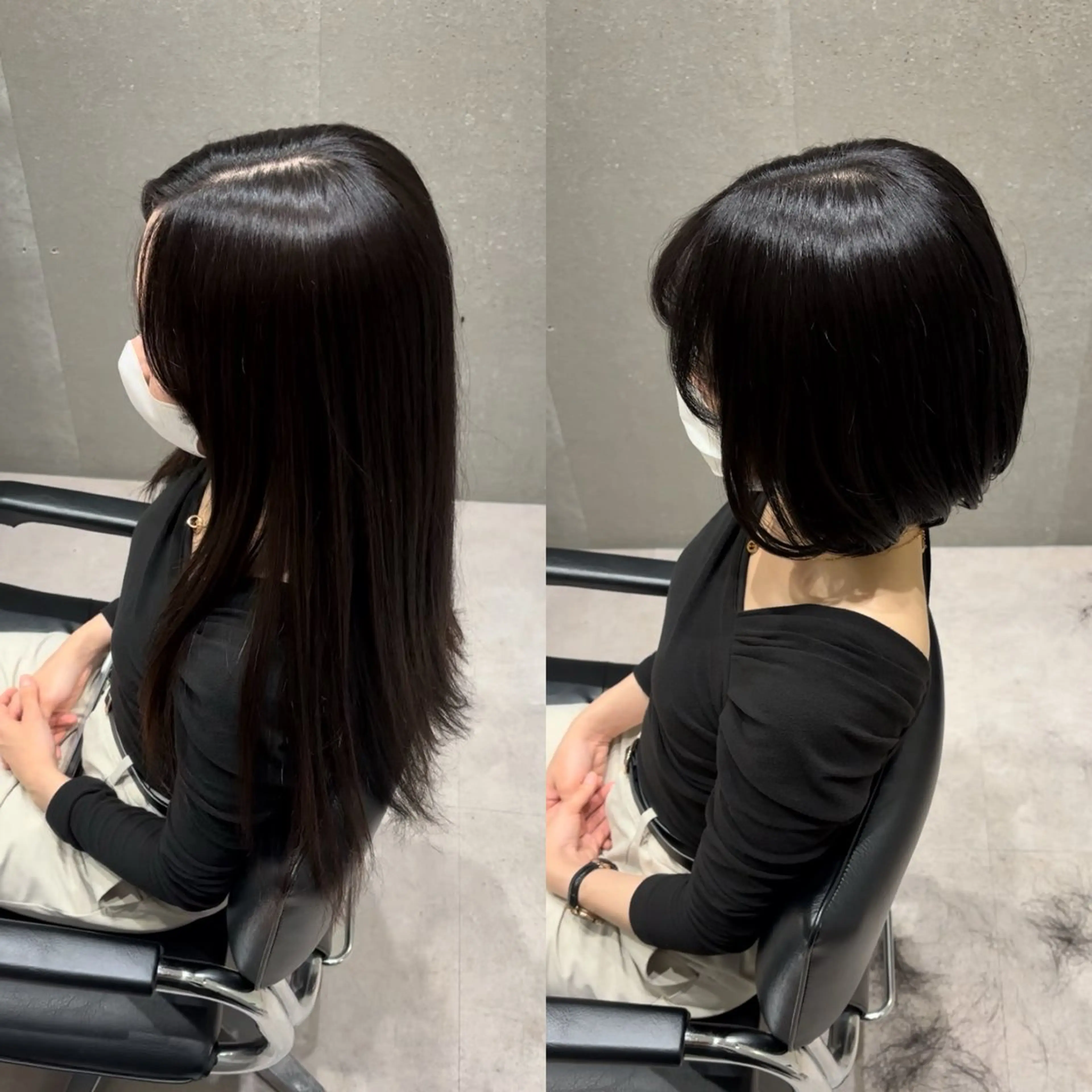 セミロング カラー トリートメント カット ヘアカラー トリートメント GOTODAY  SHAiRE SALON　新宿Aura店所属・髪質改善ヘアケア 艶髪特化/上田のヘアスタイル
