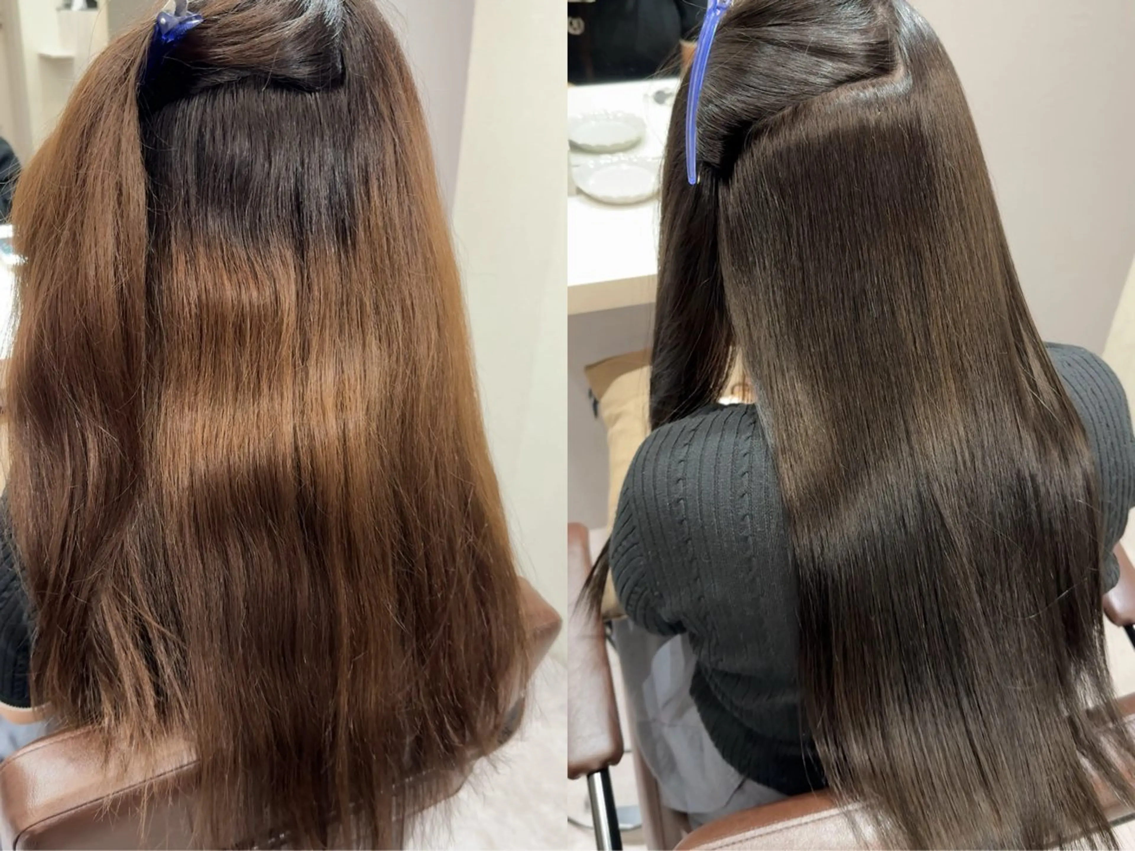 ロング 髪質改善 縮毛矯正 トリートメント 酸性ストレート カット ヘアカラー 縮毛矯正 トリートメント 髪質改善×縮毛矯正 Core梅田　片山のヘアスタイル