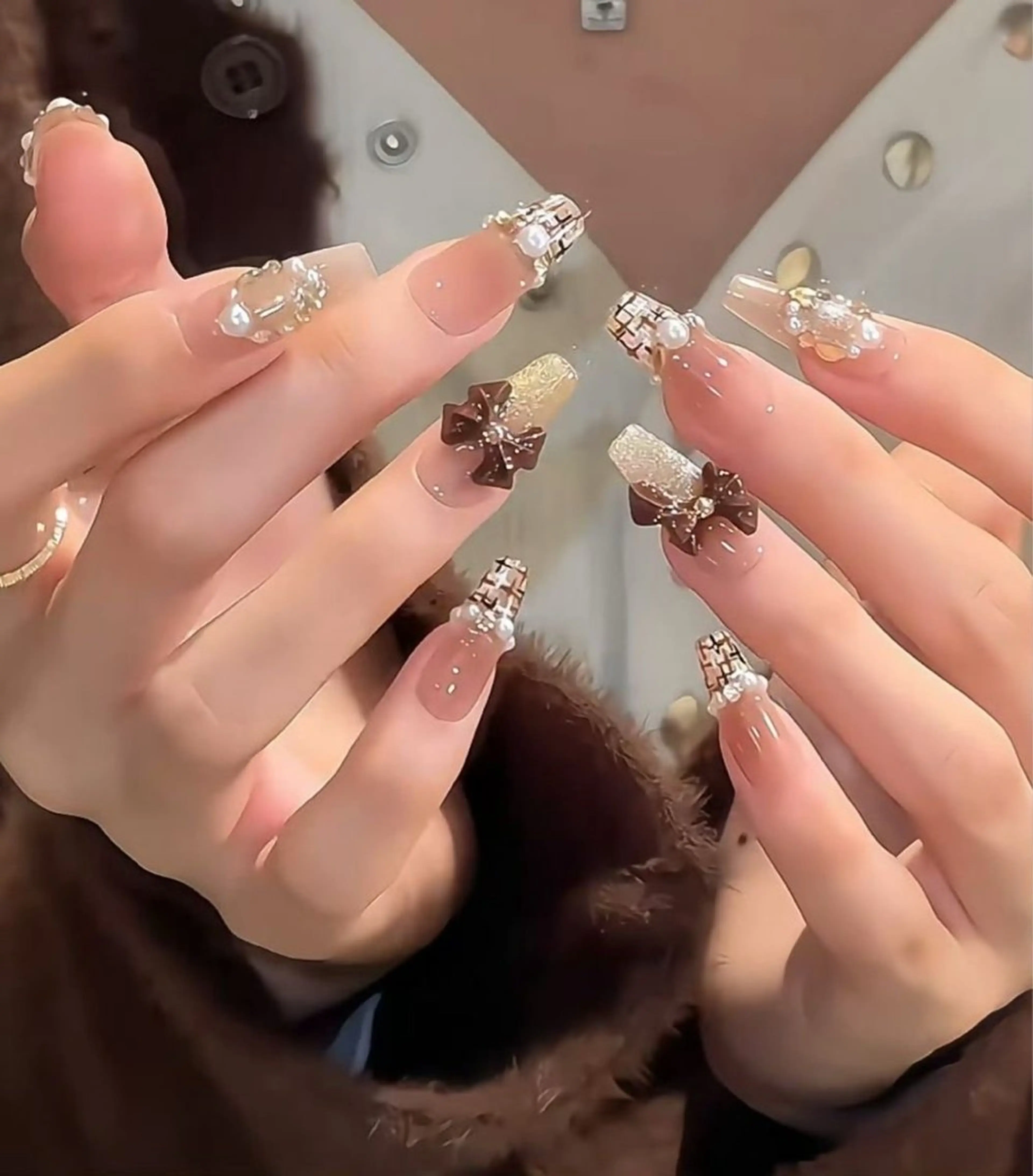 ネイル 韓国ネイル 持ち込み ネイルチップ ハンドネイル EMI ANA.CHUOのネイルデザイン