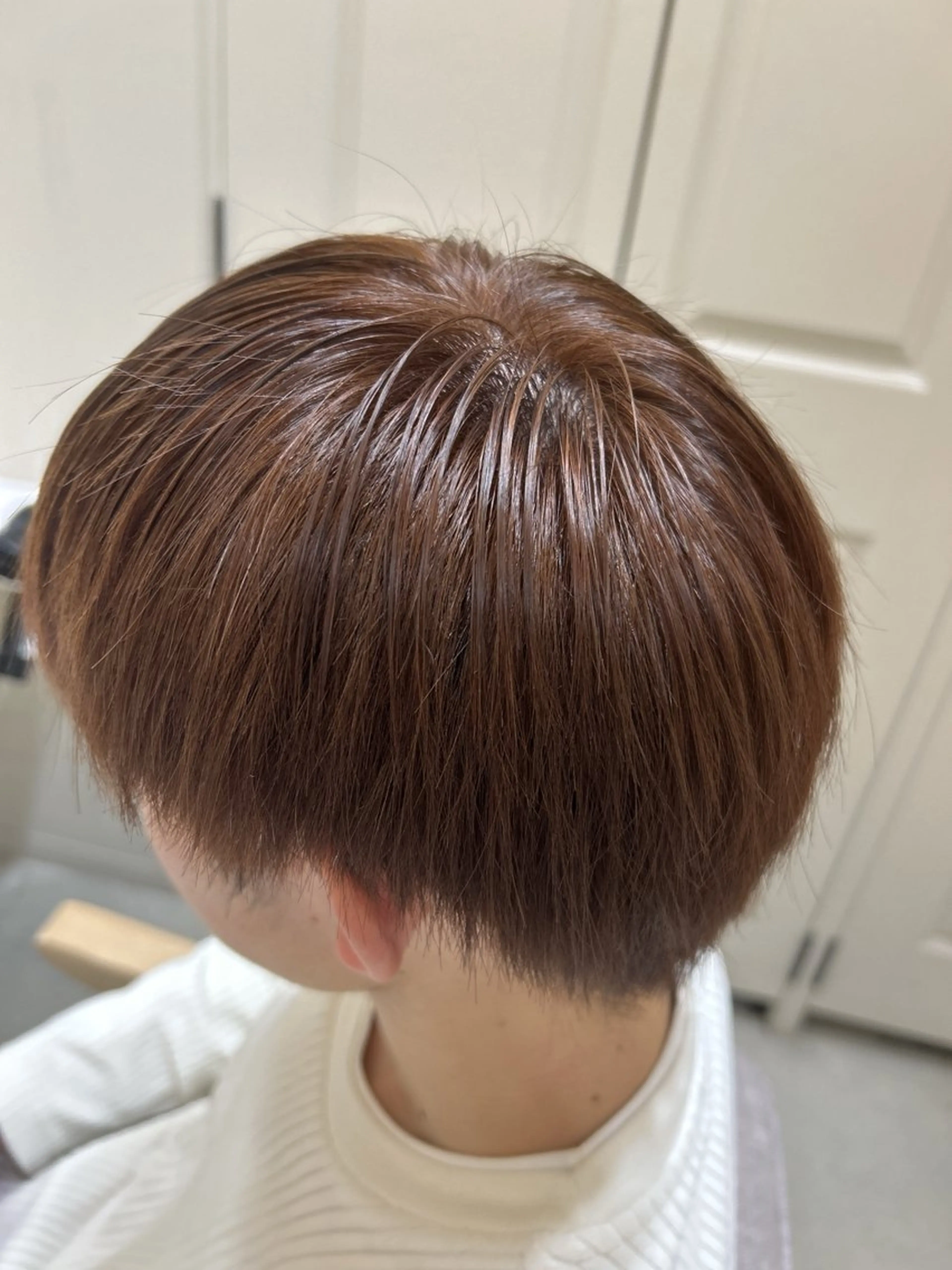 カラー ベージュカラー オレンジ オレンジベージュ ヘアカラー 石灘 夢都美のヘアスタイル