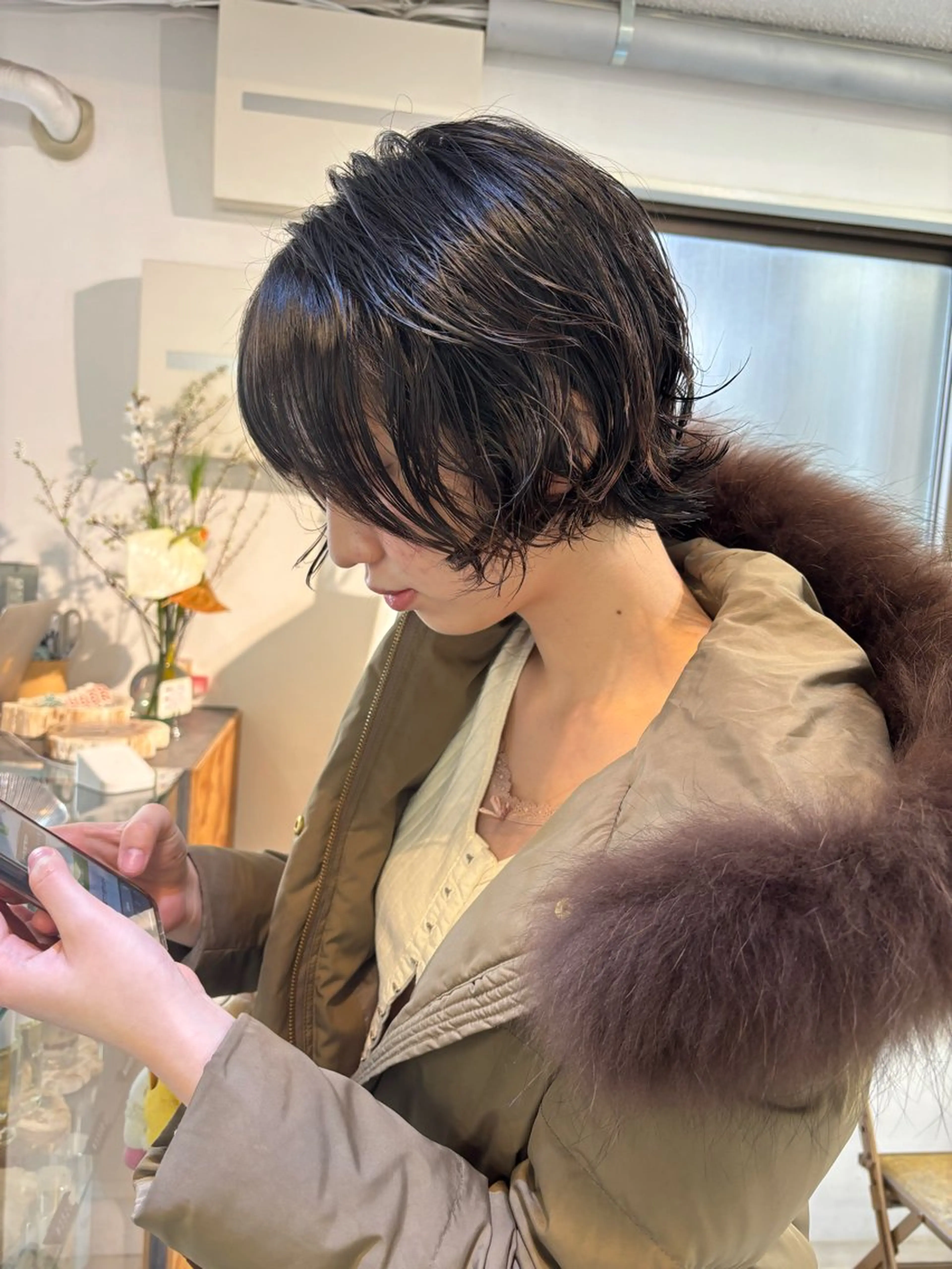 ショート パーマ カット パーマ sakura🌸 レイヤー/nelkeのヘアスタイル