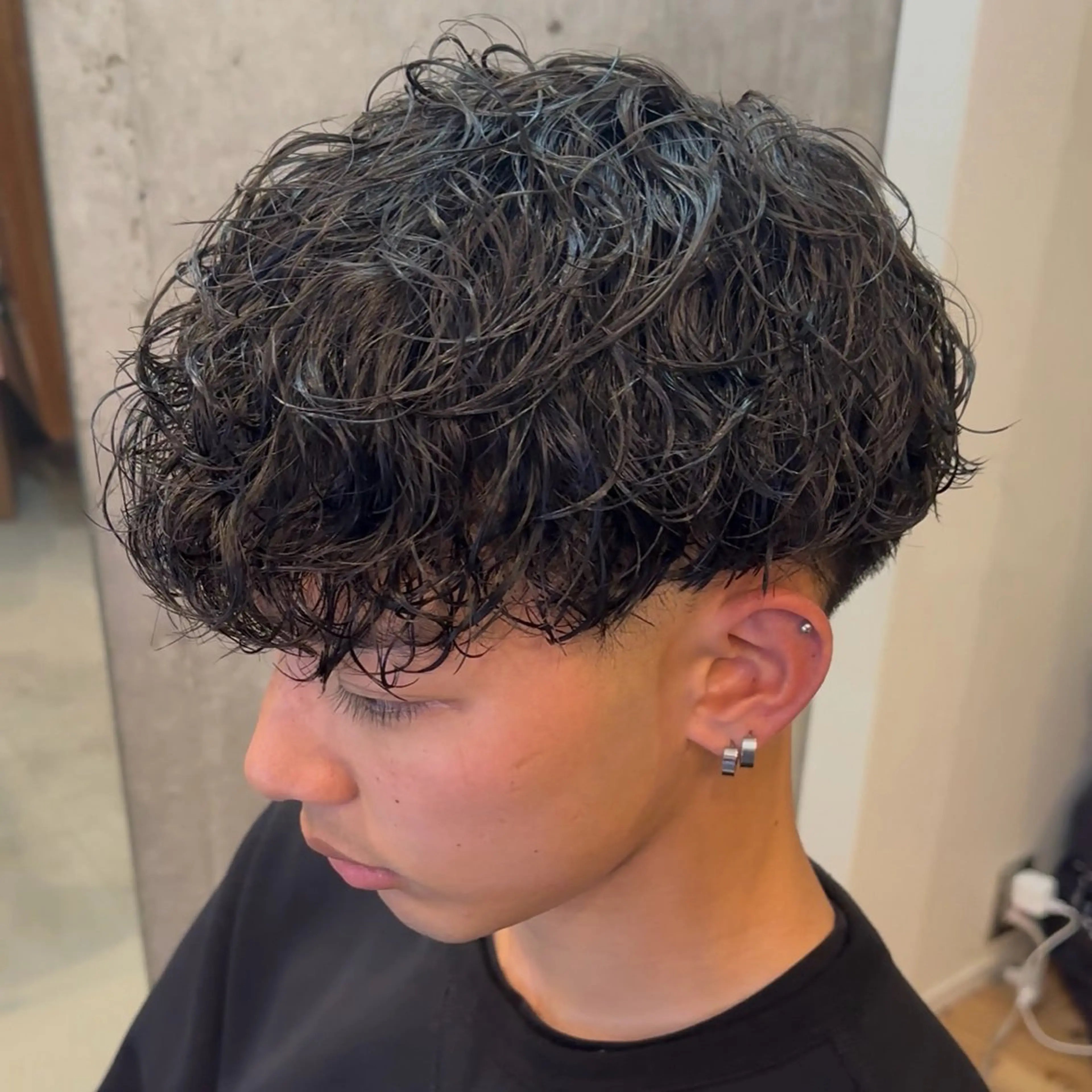 ショート パーマ メンズ メンズパーマ Louwe  sharesalon所属・松井 豊のヘアスタイル