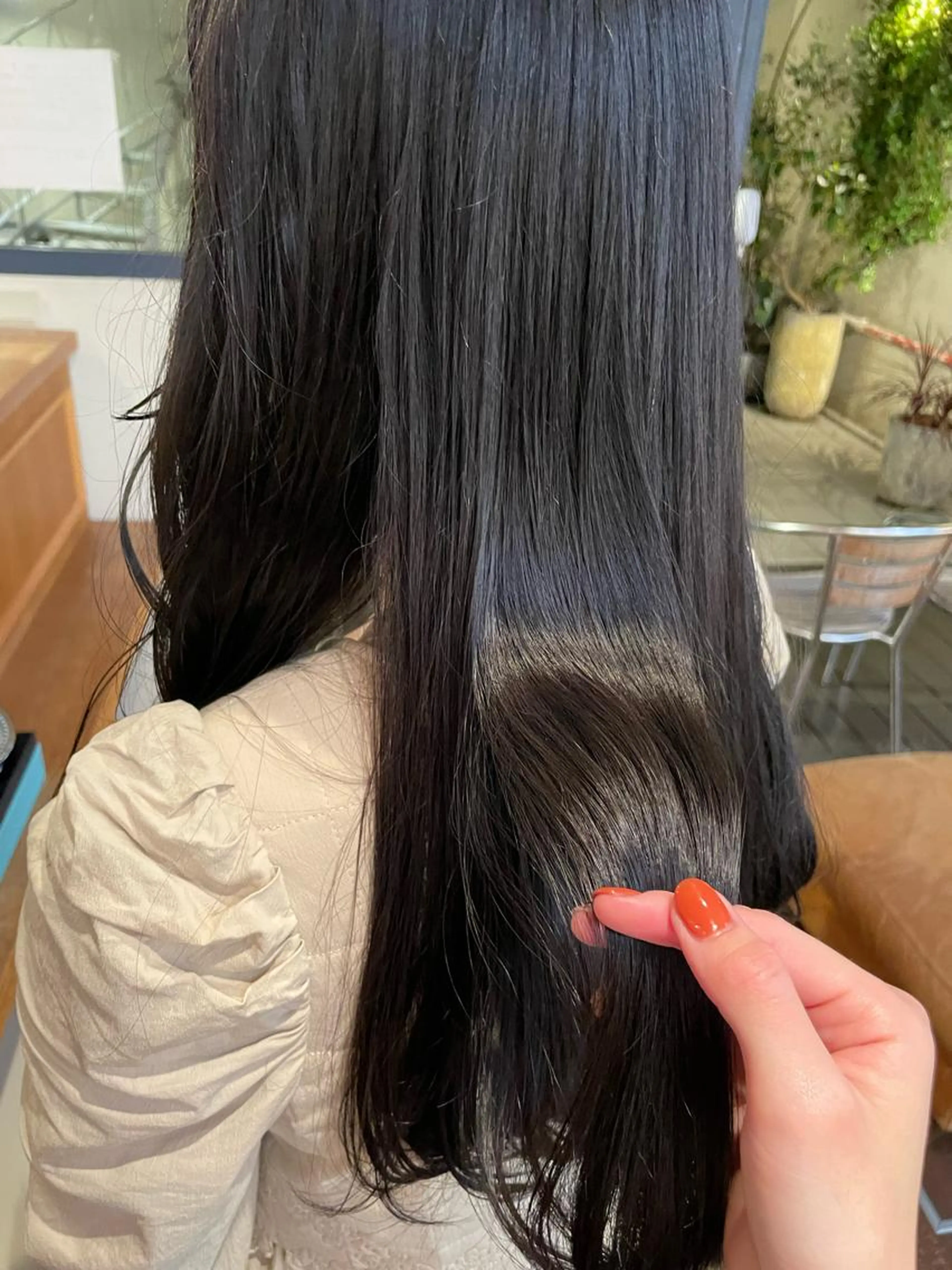 straight perm + color ☂️ ／ カット＋カラー＋ストレートパーマの写真