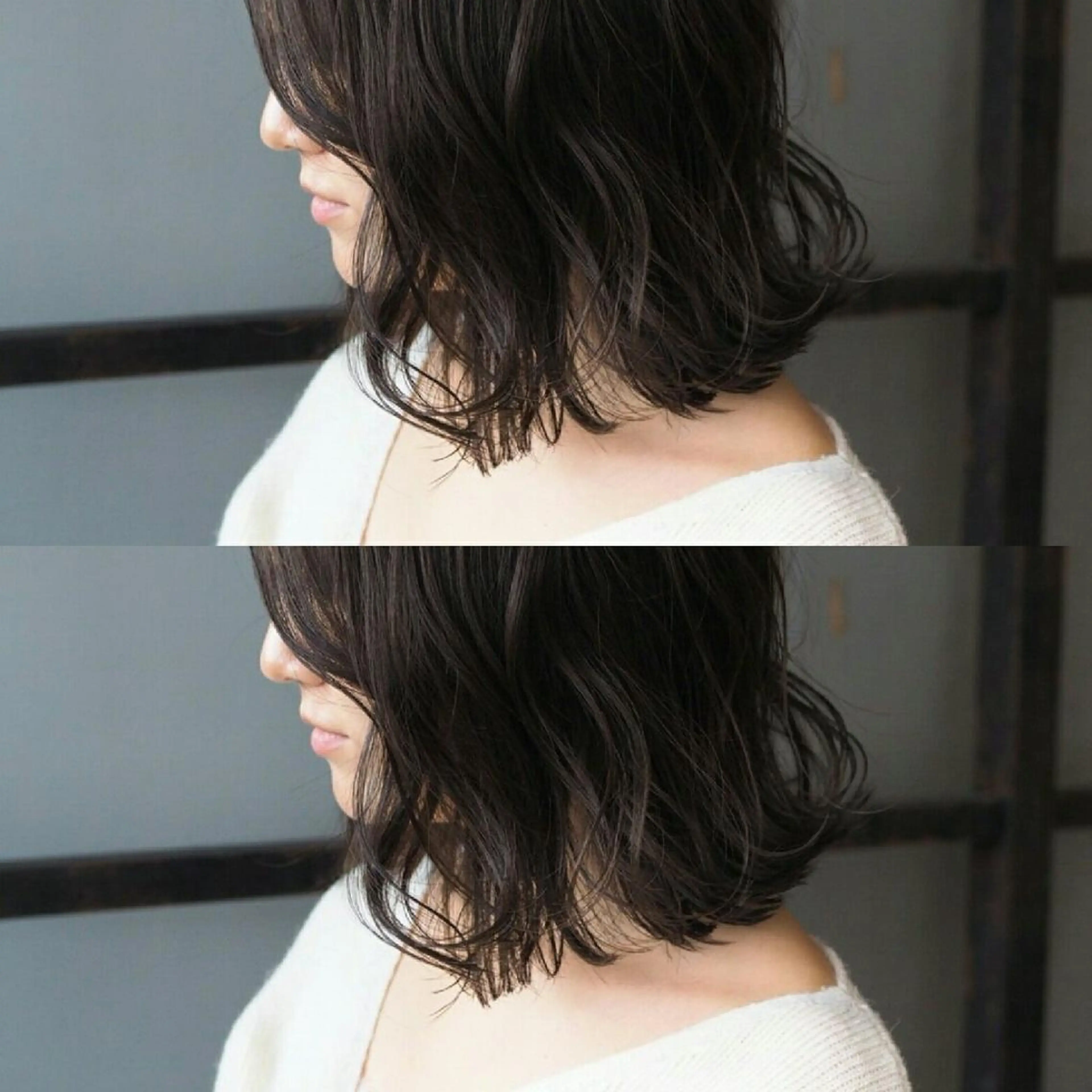 ミディアム カラー ダークグレー ダークグレージュ グレージュ 外ハネヘア RITA Hairs所属・Kawamoto Shinyaのヘアスタイル