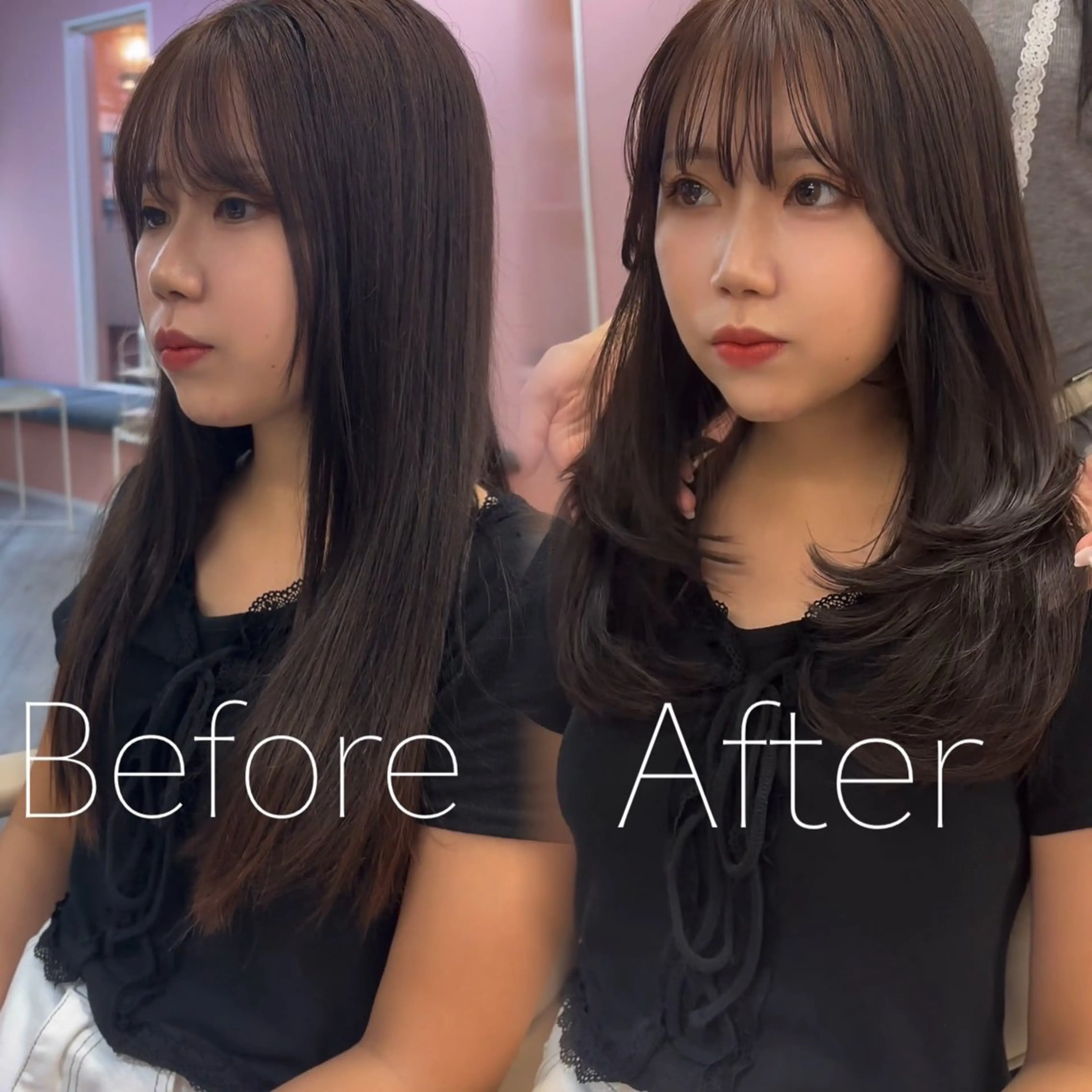 セミロング レイヤーカット chihiro 🎀のヘアスタイル