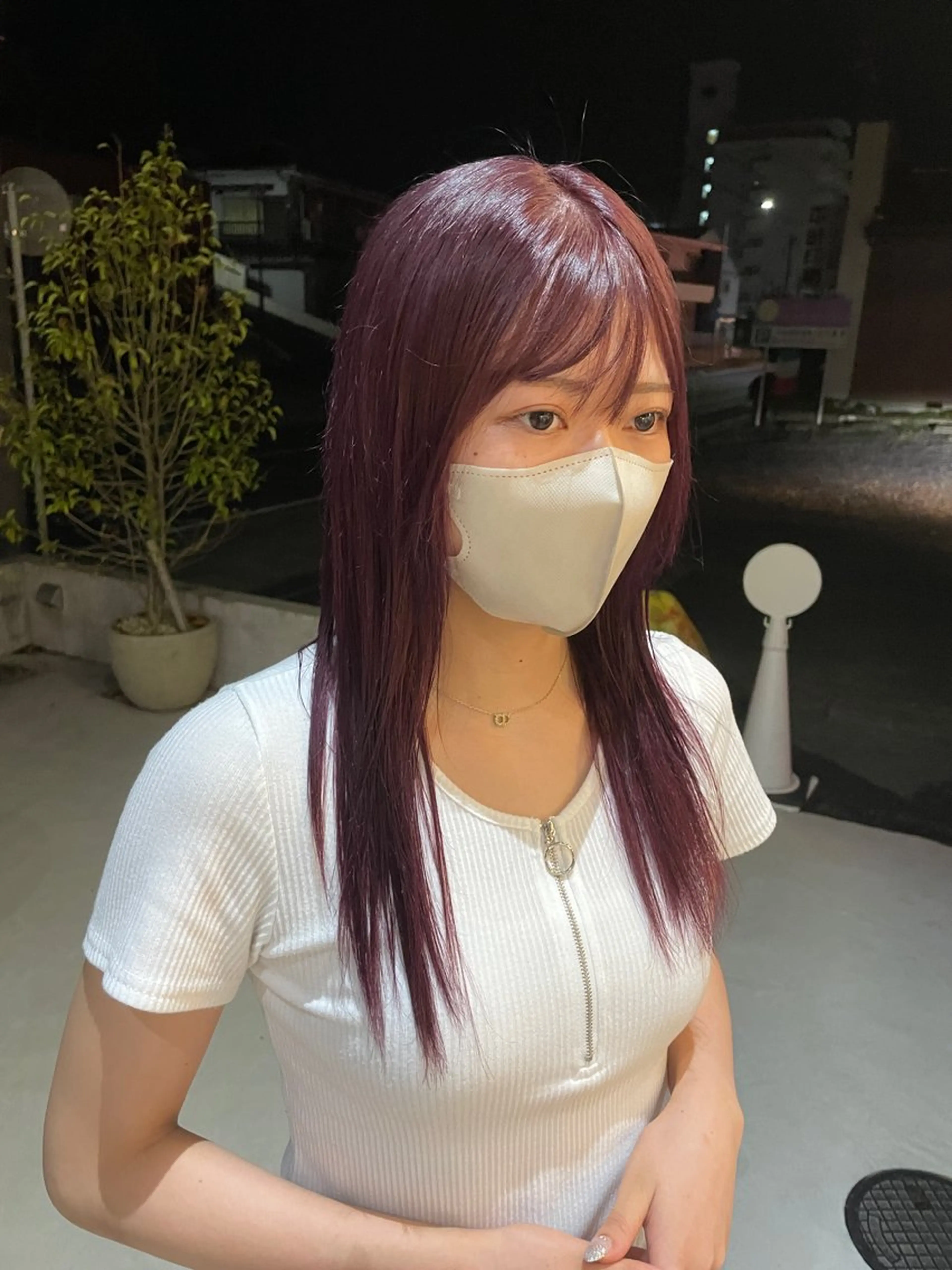 ロング カラー ラベンダーカラー ピンクカラー ピンクラベンダー 纐纈 大和のヘアスタイル