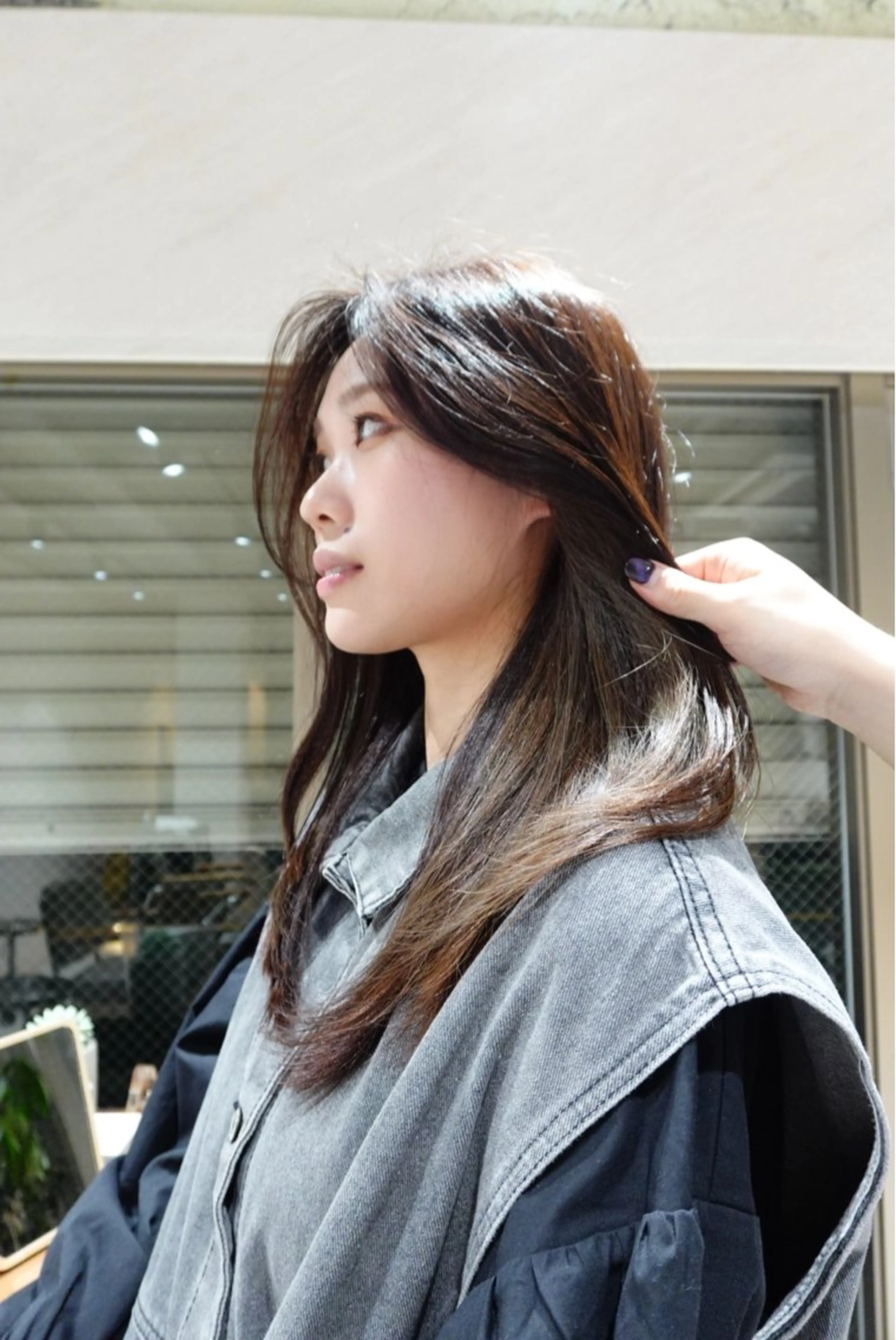 ロング レイヤーカット カット ヘアカラー 💎艶・透明感カラー /似合わせカット💎のヘアスタイル