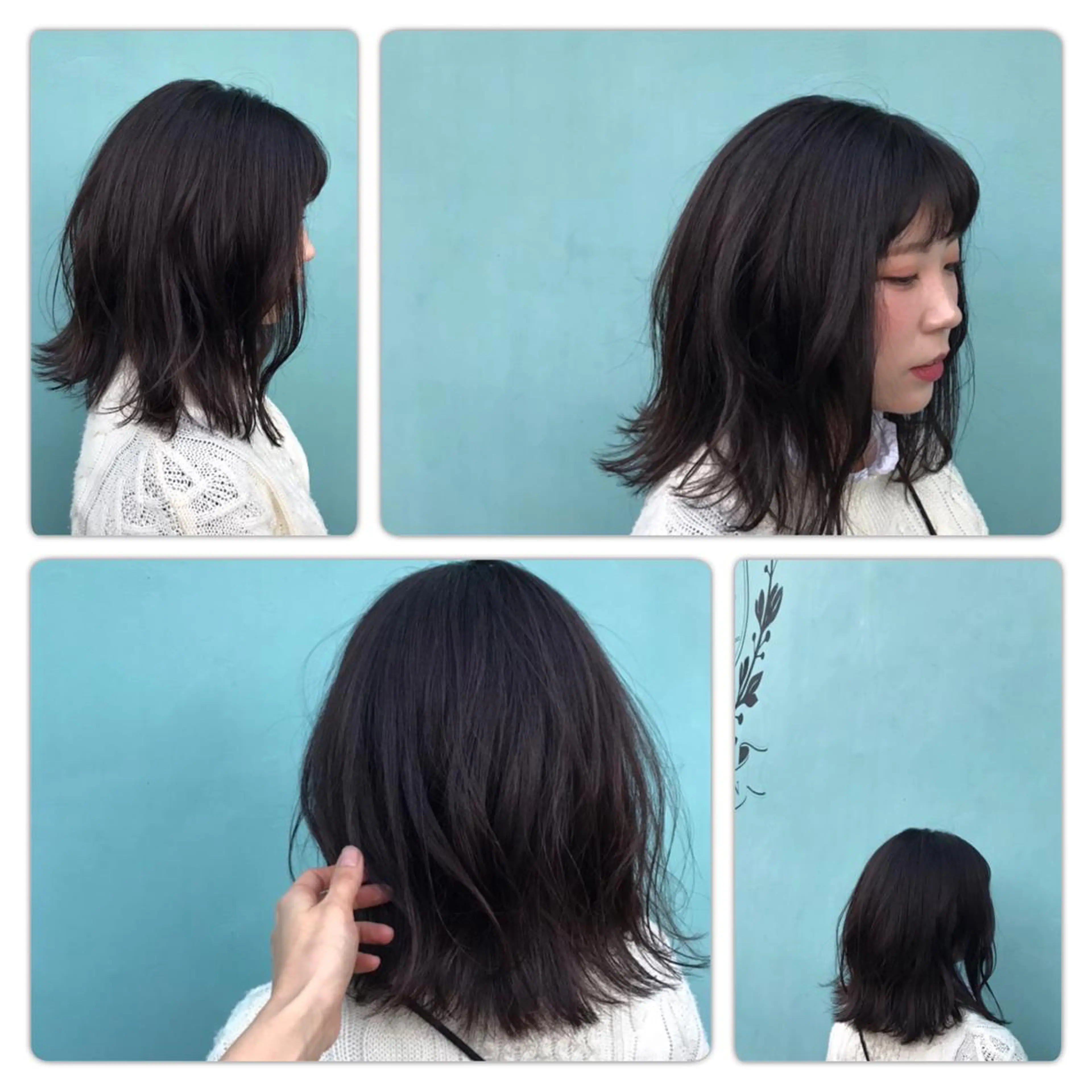 ミディアム カラー アッシュ ラベンダーカラー ラベンダーアッシュ トリートメント Jill franc ＿ ayanoのヘアスタイル